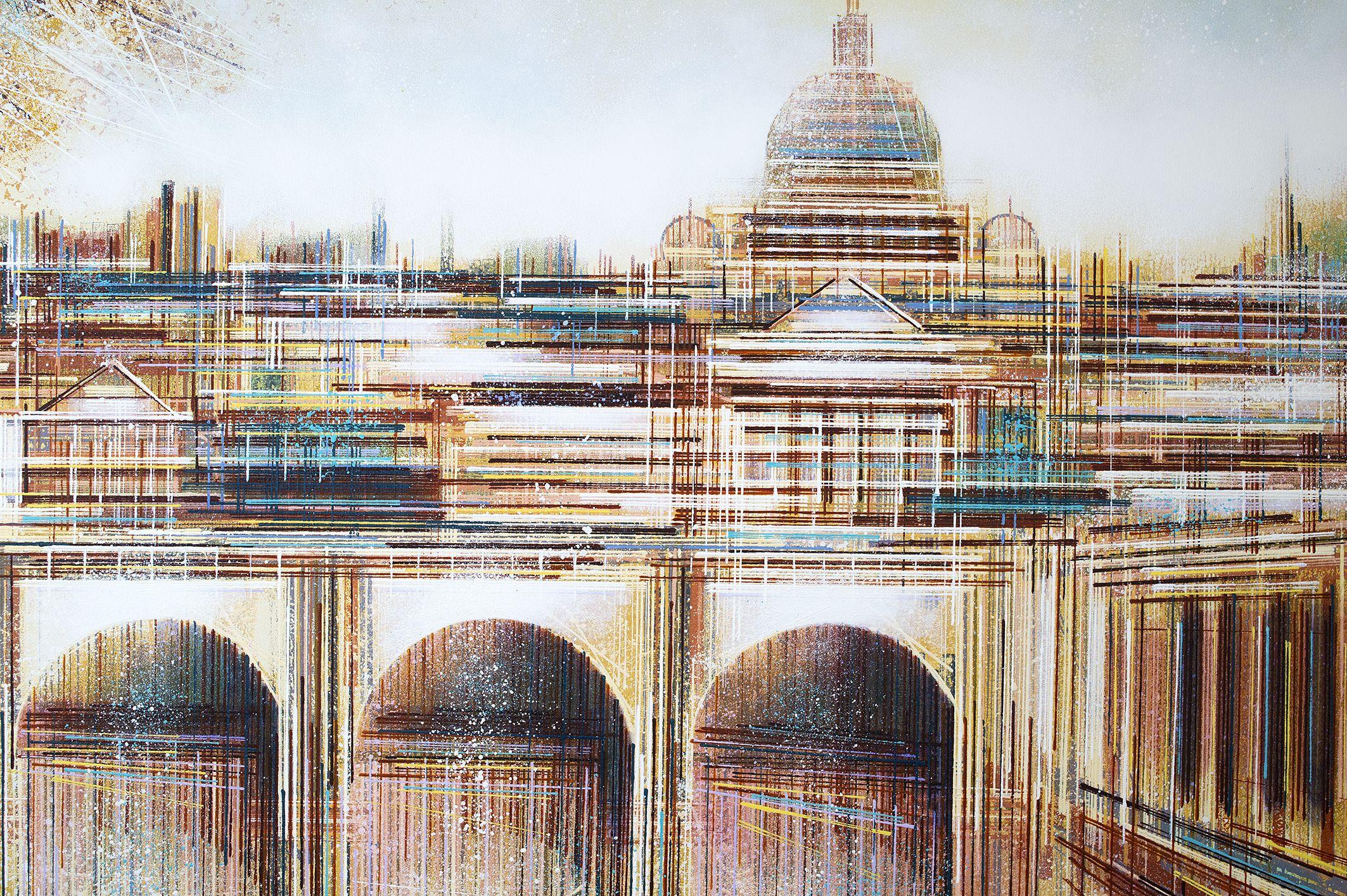 Roma al tramonto, Pittura, Acrilico su tela - Painting Impressionismo di Marc Todd