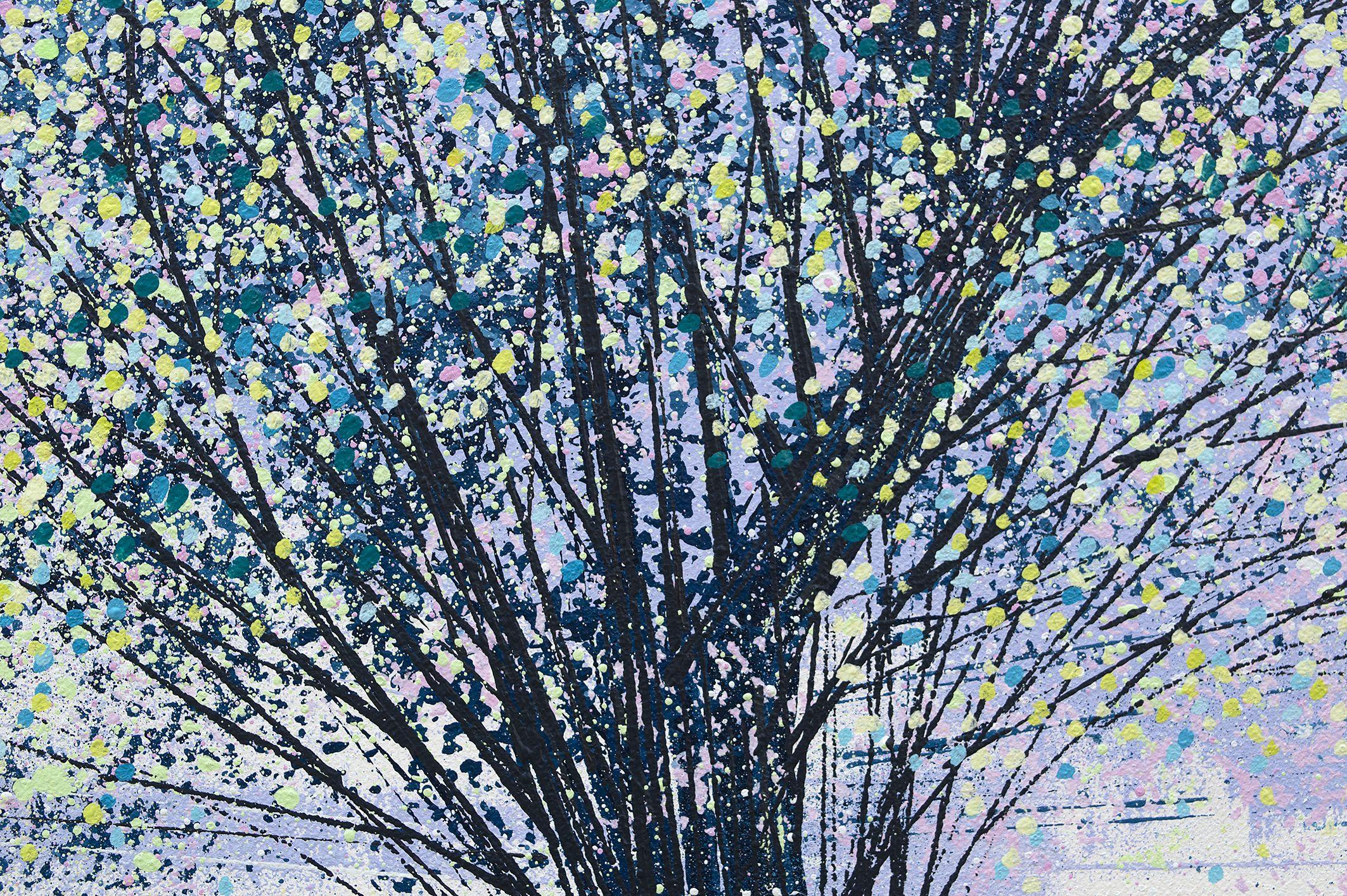 Spring Tree At Twilight, Painting, Acrylic on Canvas 1