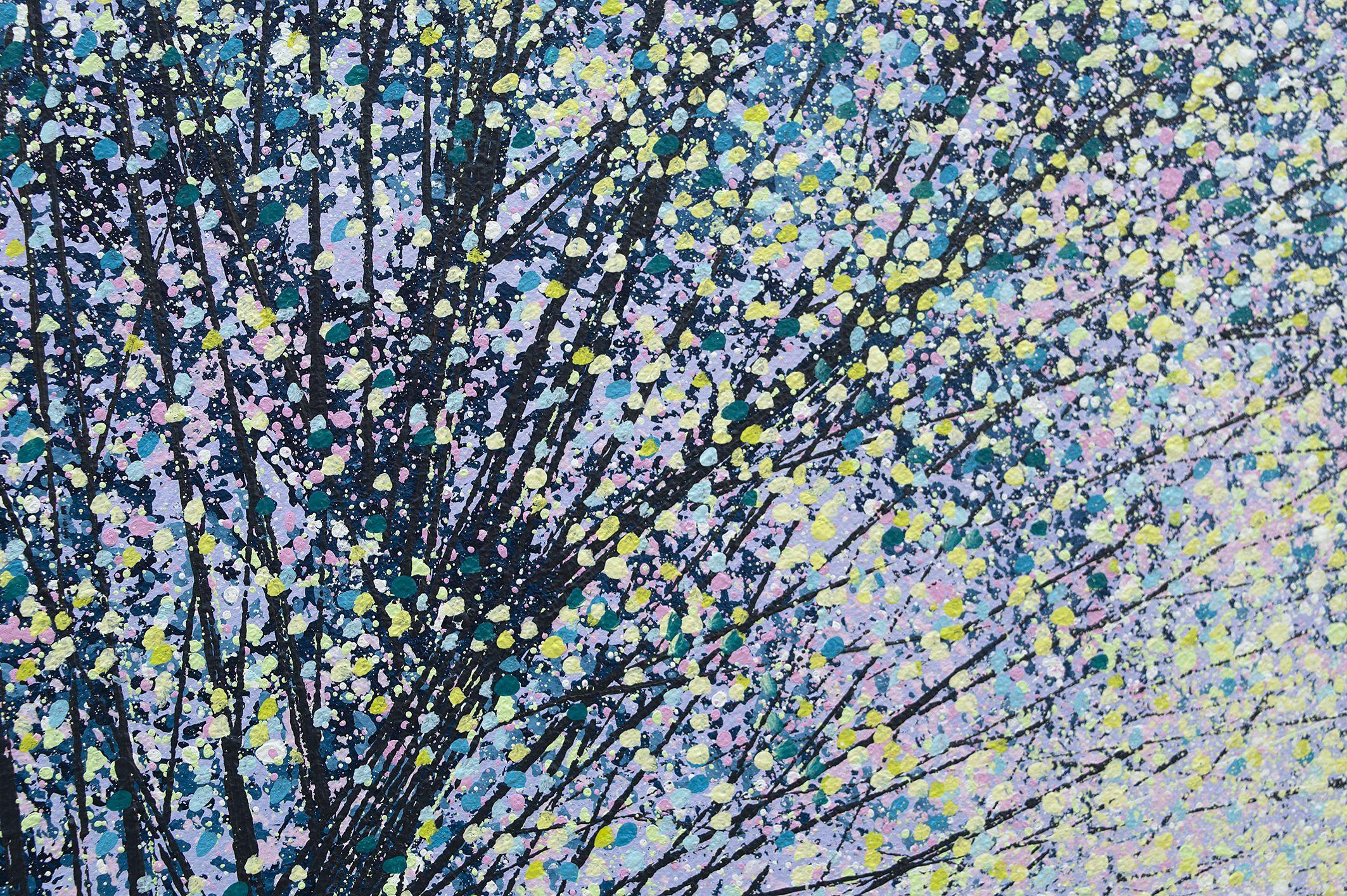 Spring Tree At Twilight, Painting, Acrylic on Canvas 2