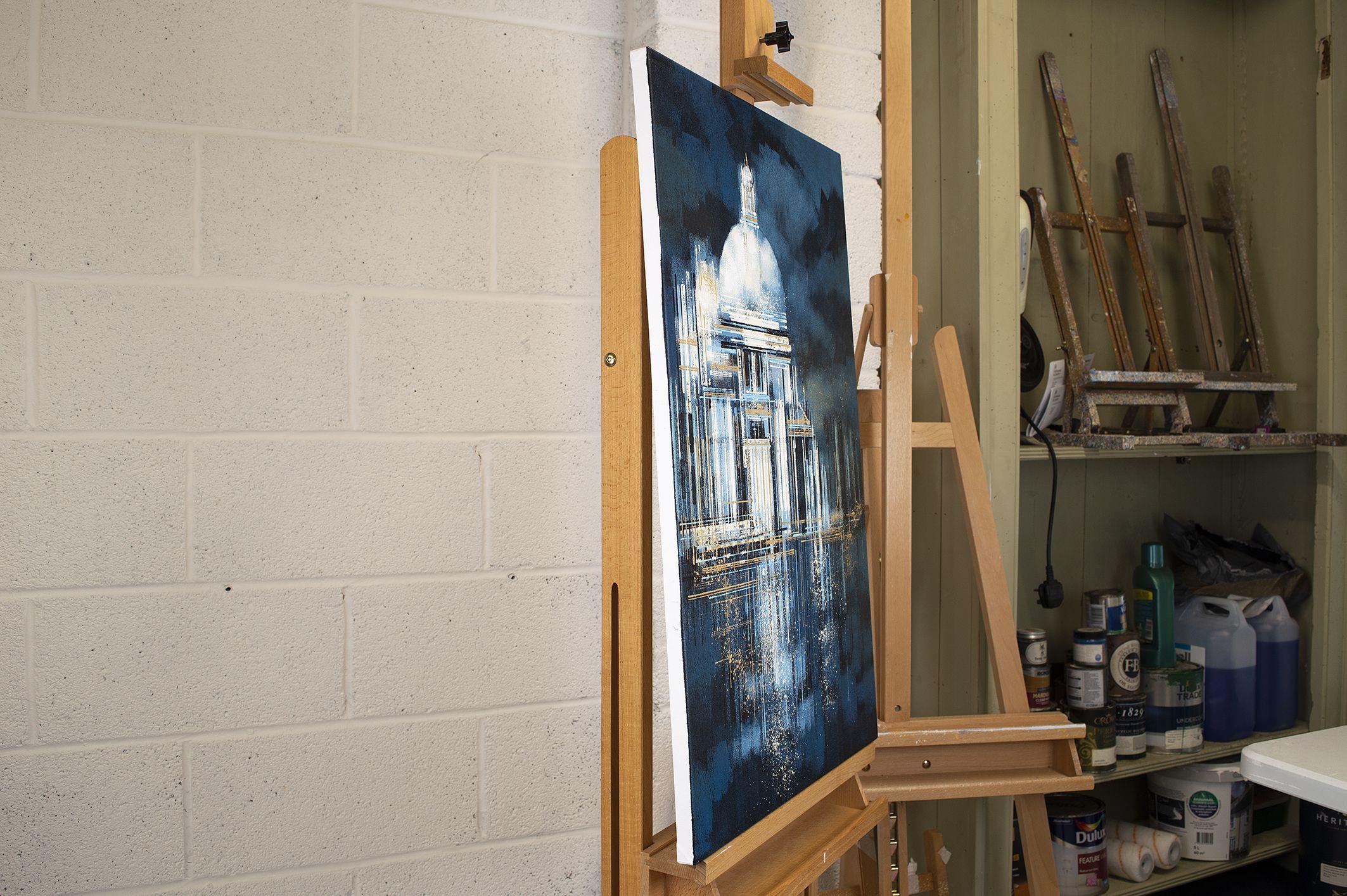 Venezia al chiaro di luna - Santa Maria della Salute, Quadro, Acrilico su tela 1