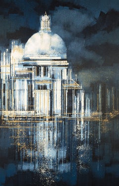 Venezia al chiaro di luna - Santa Maria della Salute, Quadro, Acrilico su tela