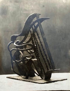 Vintage Silber-Gelatine-Fotografie Jacques Lipchitz Bronzeskulptur Foto signiert, Vintage