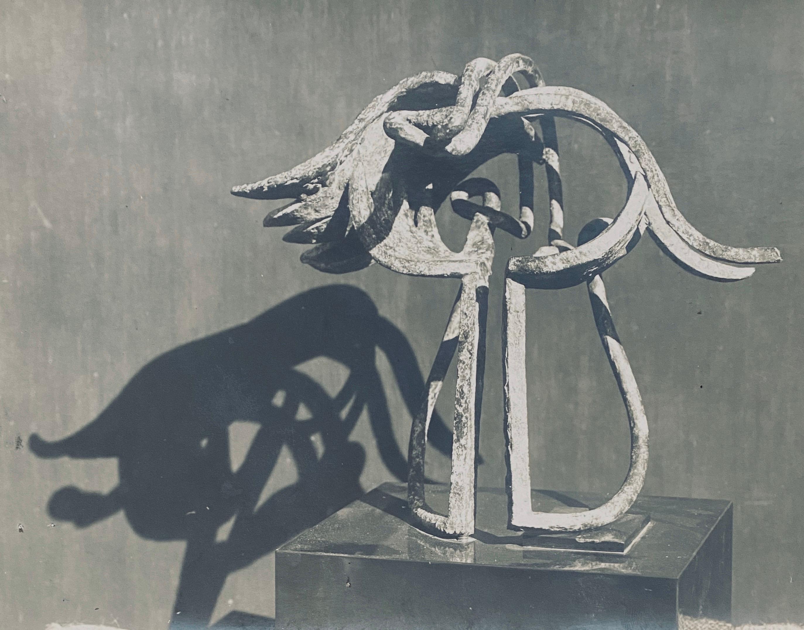 Vintage Silver Gelatin Photograph Jacques Lipchitz Sculpture Photo Signed For Sale 1