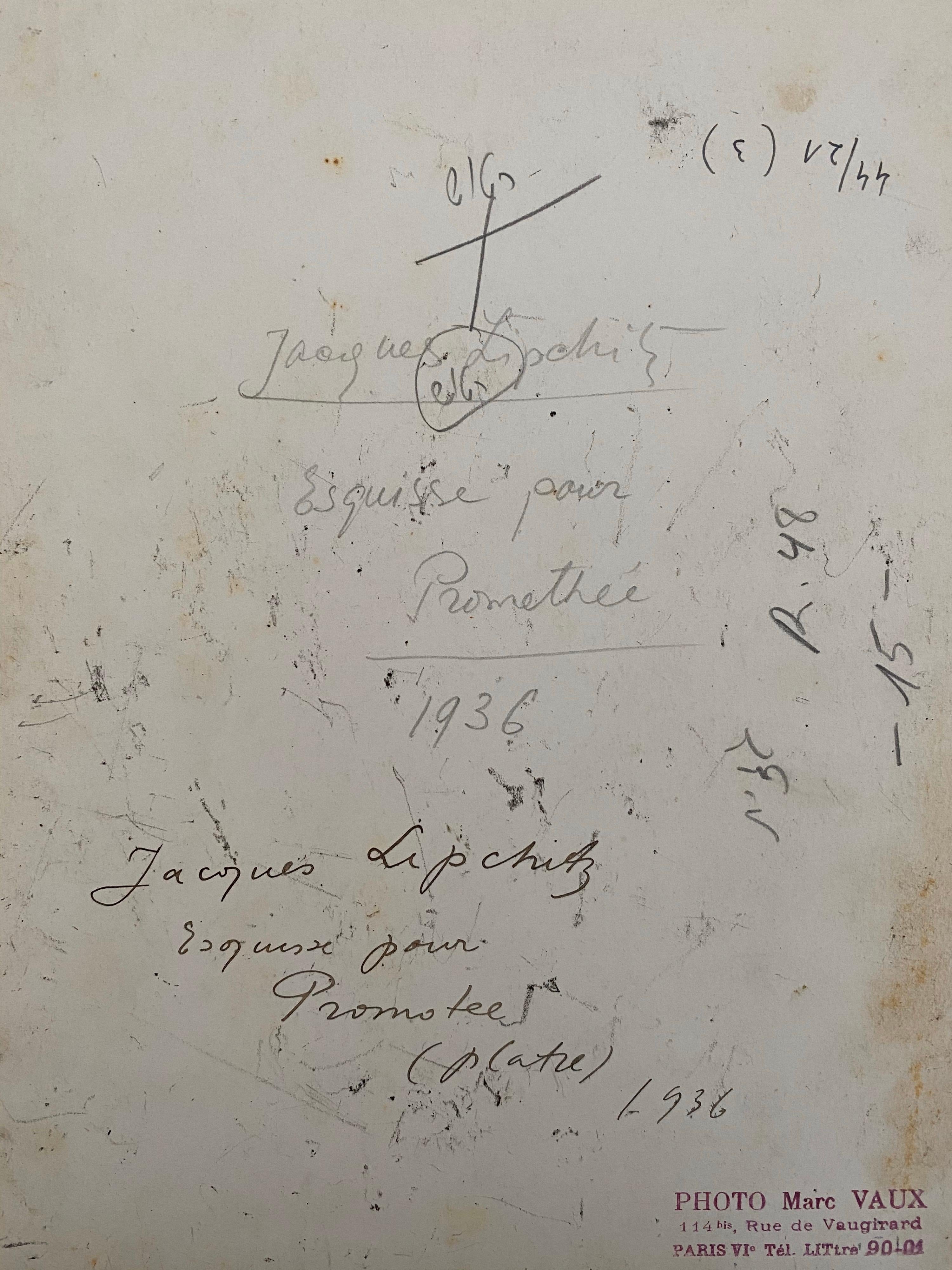 Photographie vintage de sculpture de Jacques Lipchitz signée en vente 1