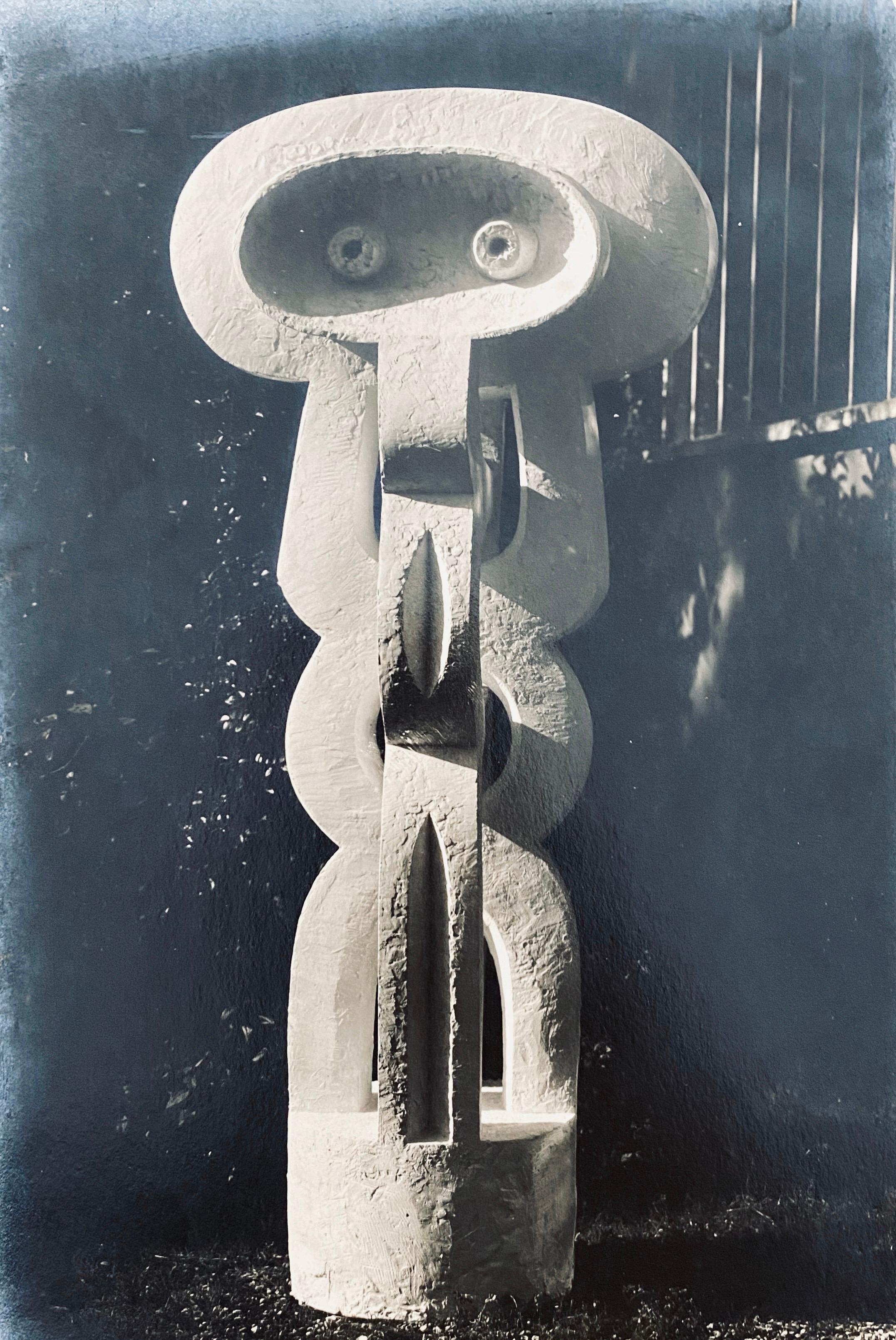 Marc Vaux Abstract Photograph - Vintage Silver Gelatin Photograph Jacques Lipchitz Sculpture Photo Signed