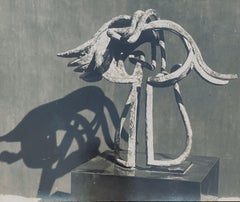 Vintage Silver Gelatin Photograph Jacques Lipchitz Sculpture Photo Signed