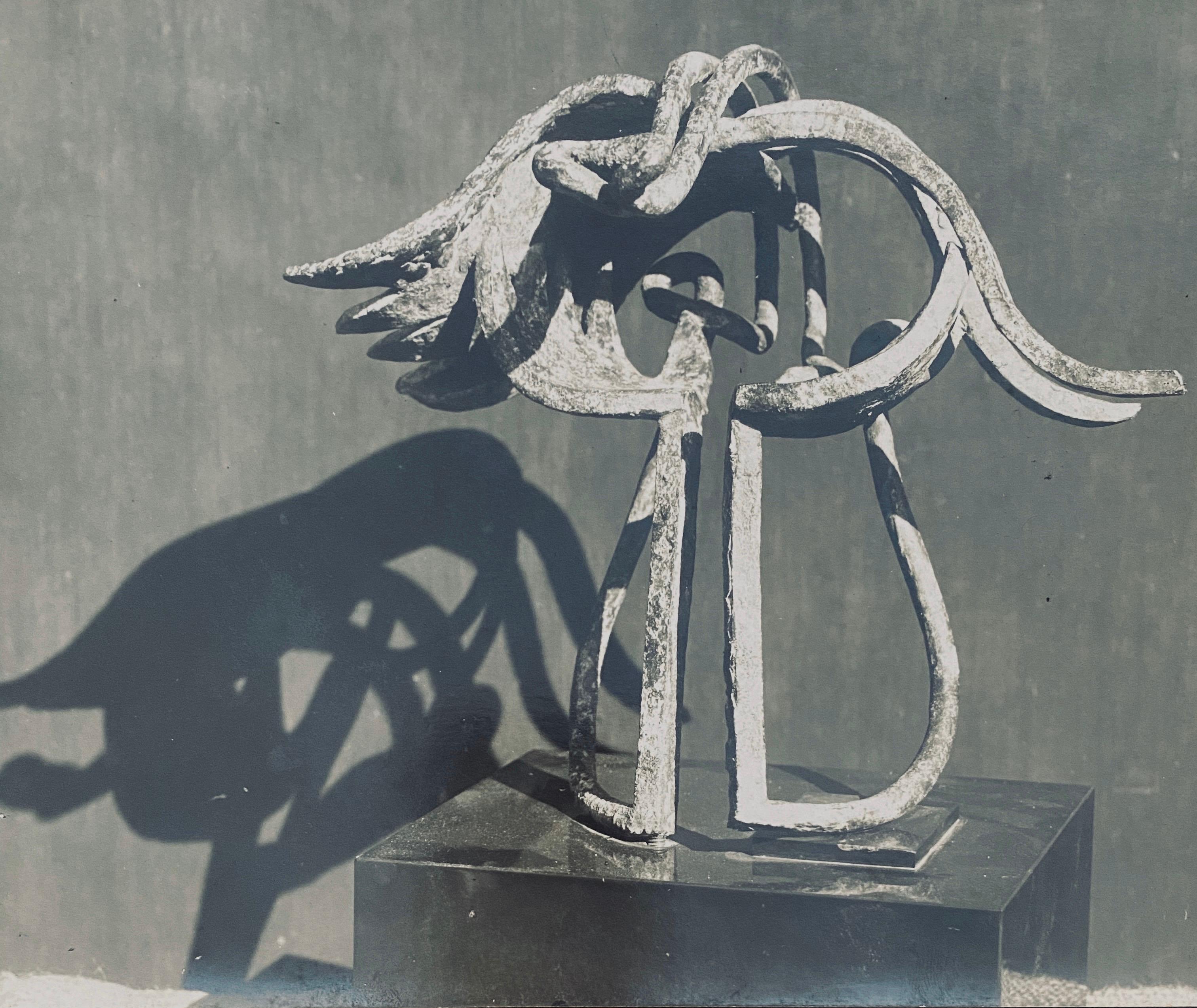 Fotografia d'epoca alla gelatina d'argento Jacques Lipchitz Scultura Foto firmata
