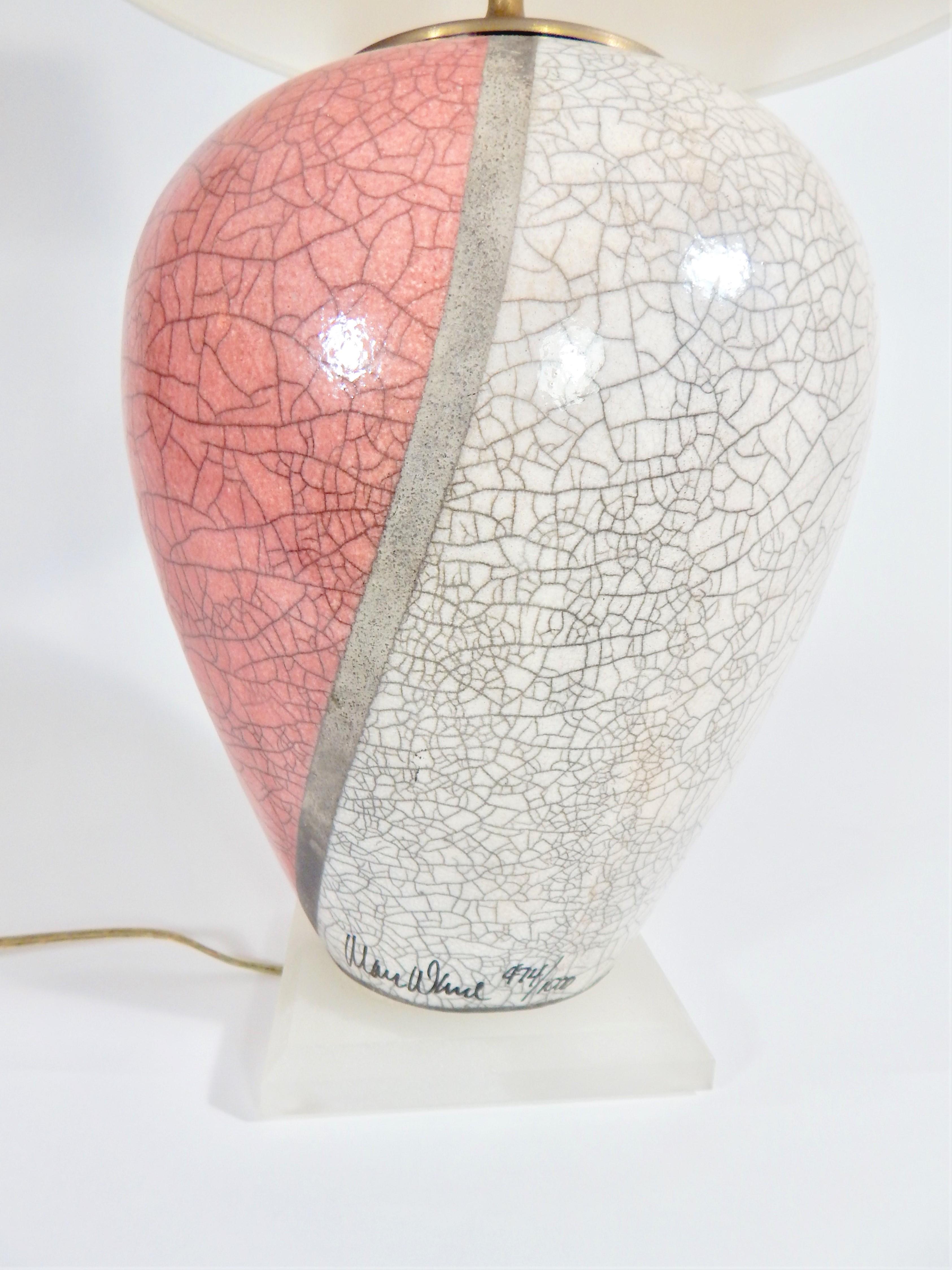 crackle glaze lamp