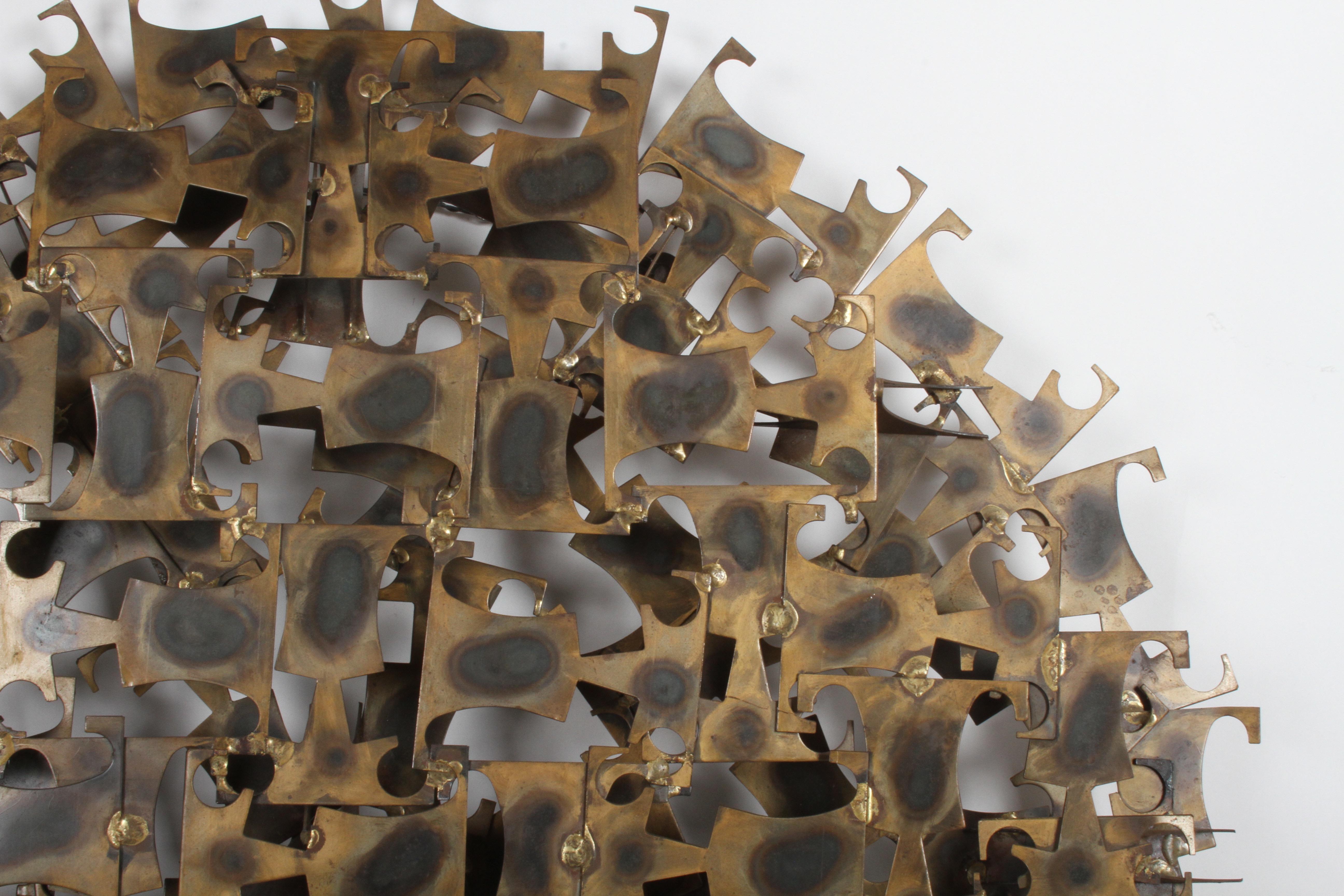 Steel Marc Weinstein Mid-Century Modern Brutalist Abstract Wall Sculpture 