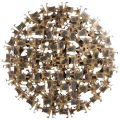 Marc Weinstein Mid-Century Modern Brutalist Abstract Wall Sculpture " Dorado "