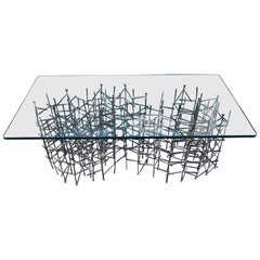 Table basse brutaliste Marc Weinstein