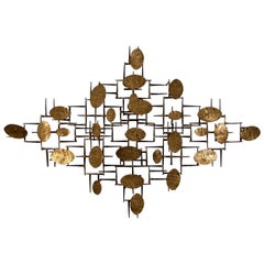 Marc Weinstein Creates Style Brutalist Metal Wall Sculpture Mid Century Modern