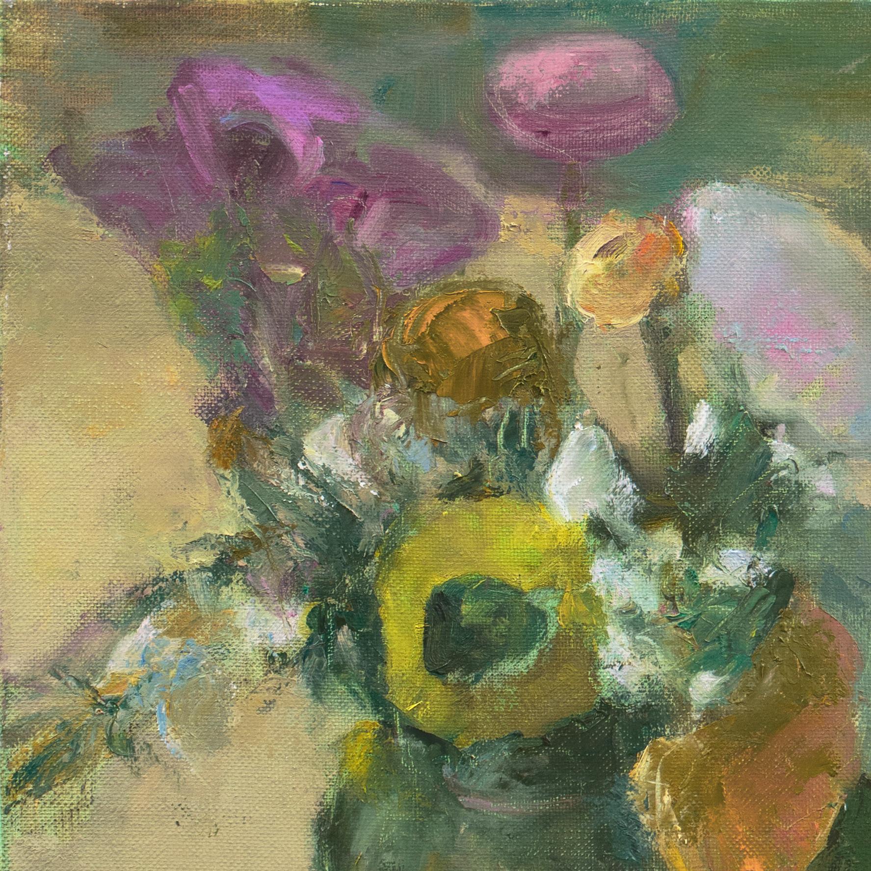 'Still Life of Flowers', Laguna Beach, PAFA, Classical Realism - Painting by Marc Whitney