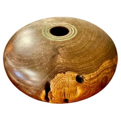 Marc Wroe Turned and Turquoise Inlaid Wood Vessel, III