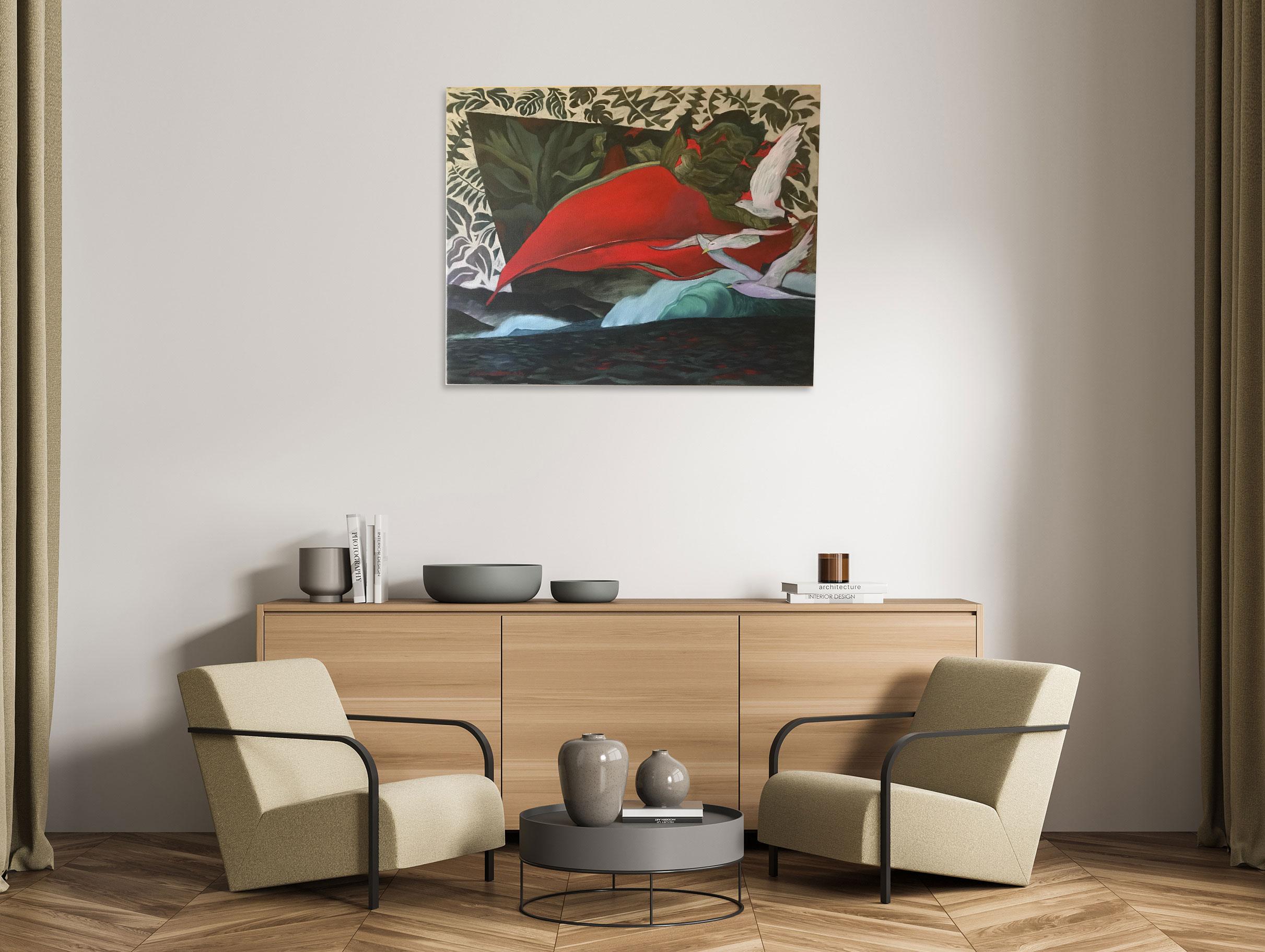 Antherium on the Sea  By Marc Zimmerman For Sale 1