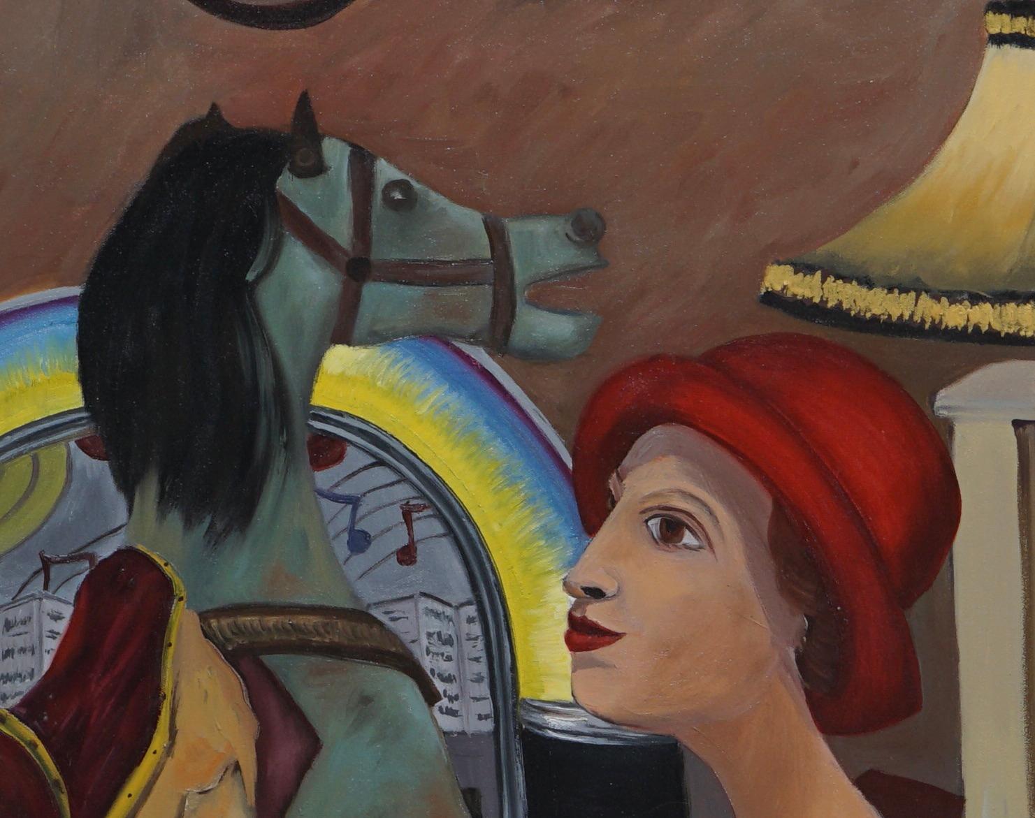 Tienda de Antigüedades - Pintura Interior - Arte Moderno Americano Por Marc Zimmerman en venta 2