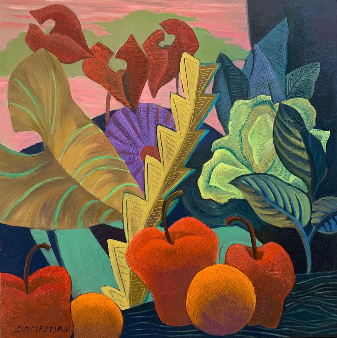 Apples N Oranges - Oil On Canvas Painting By Marc Zimmerman For Sale 2