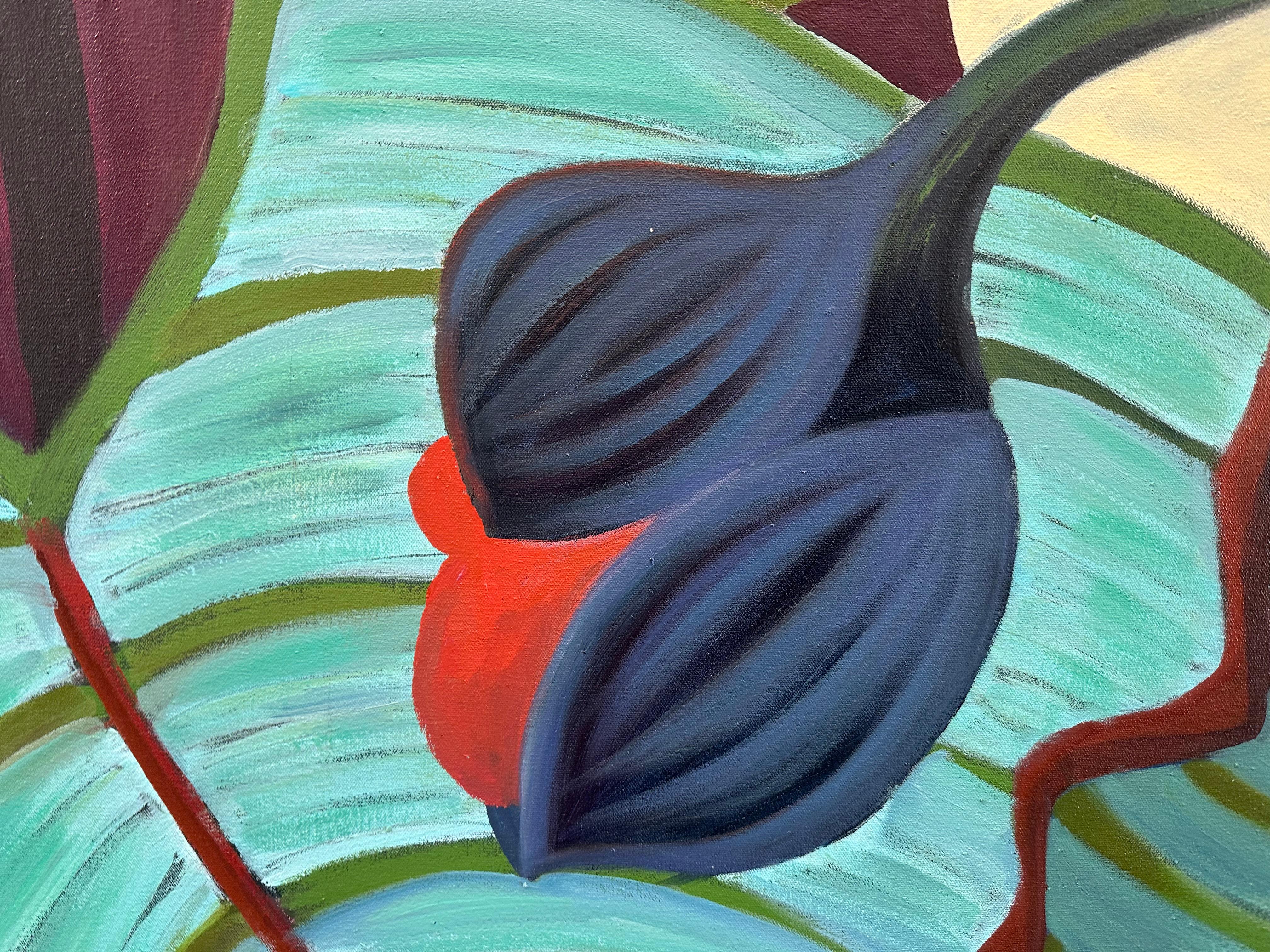 Big Lavender - Large Floral Painting - Marc Zimmerman For Sale 3