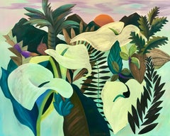 Grandi gigli - Pittura di paesaggio - Olio su tela di Marc Zimmerman