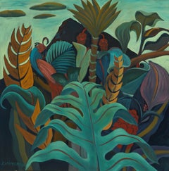 Bird in Paradise - Landscape Painting - Contemporary Art By Marc Zimmerman