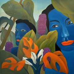 Blaue Figuren im Dschungel von Marc Zimmerman