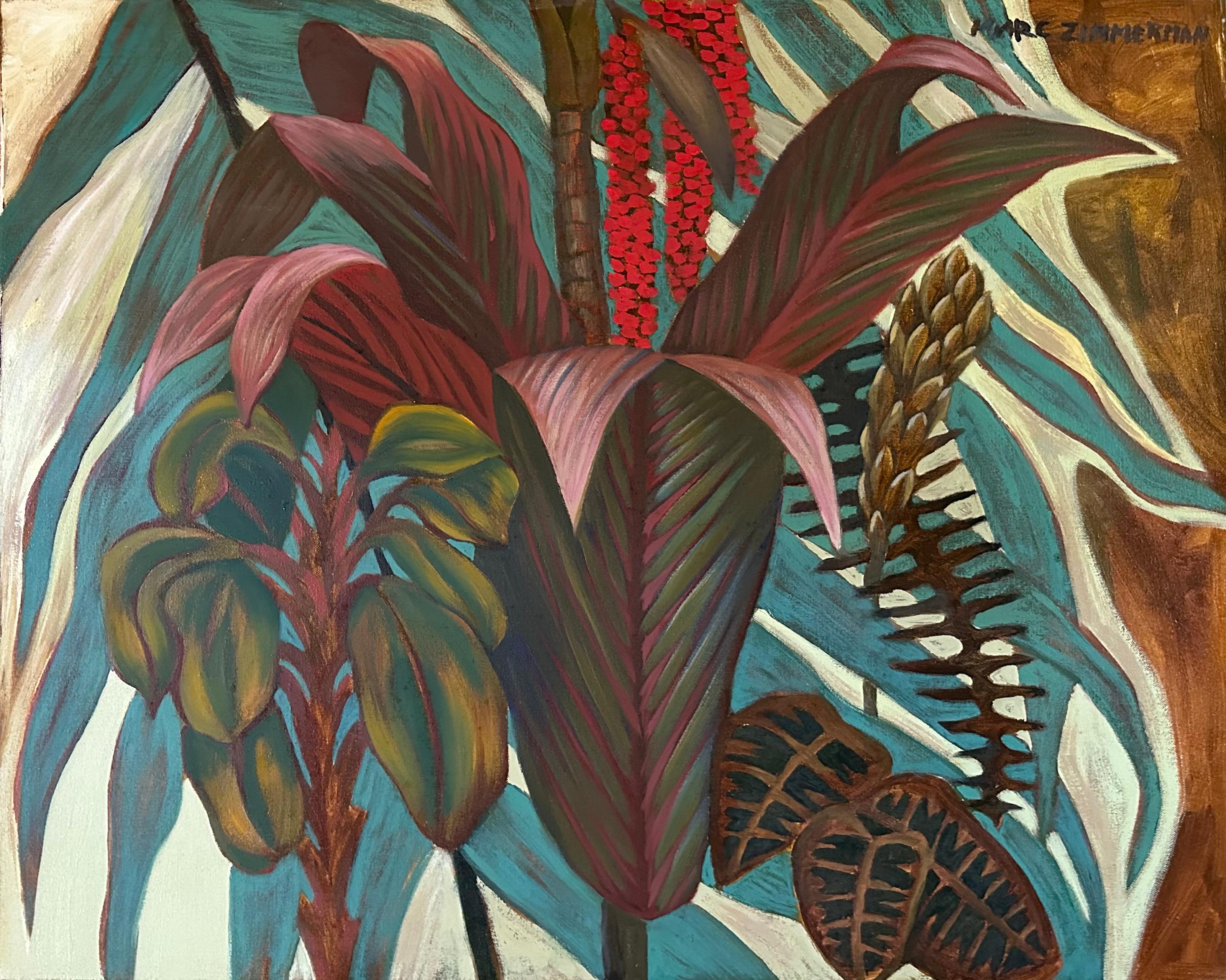 Botanical Splendor - Landscape Painting - Oil on Canvas By Marc Zimmerman For Sale 2