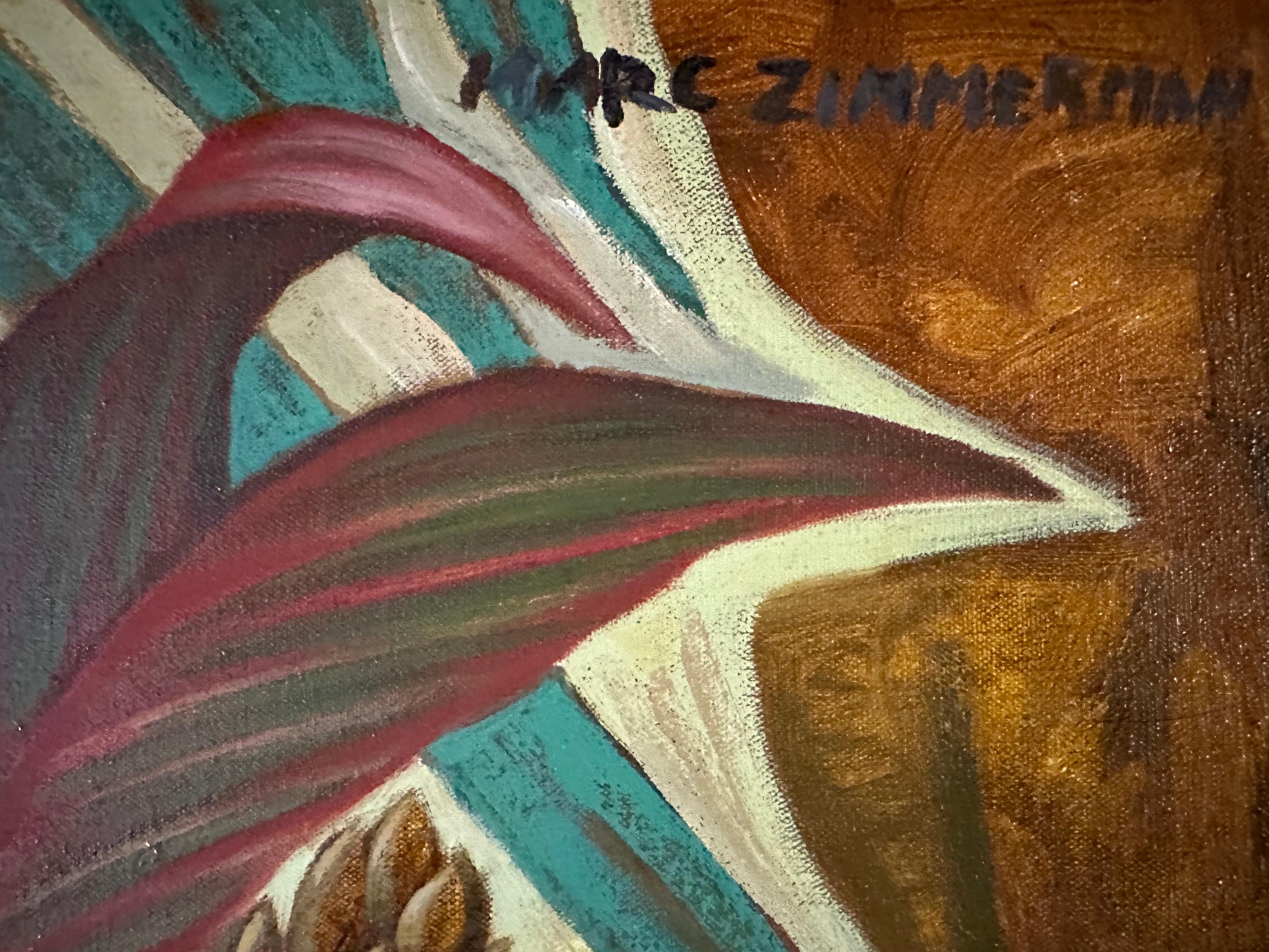 Botanical Splendor – Landschaftsgemälde – Öl auf Leinwand von Marc Zimmerman im Angebot 3