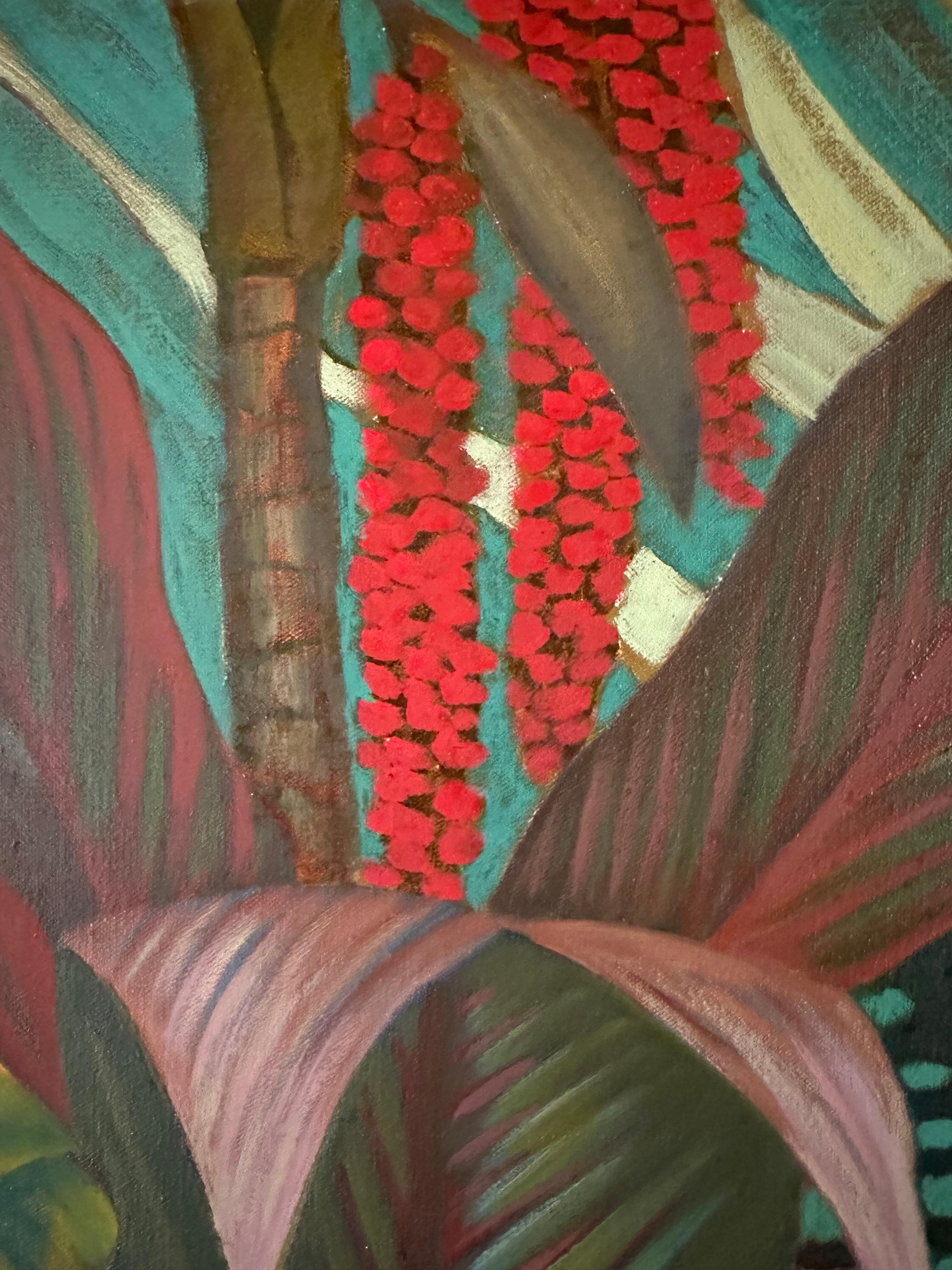 Botanical Splendor – Landschaftsgemälde – Öl auf Leinwand von Marc Zimmerman im Angebot 4