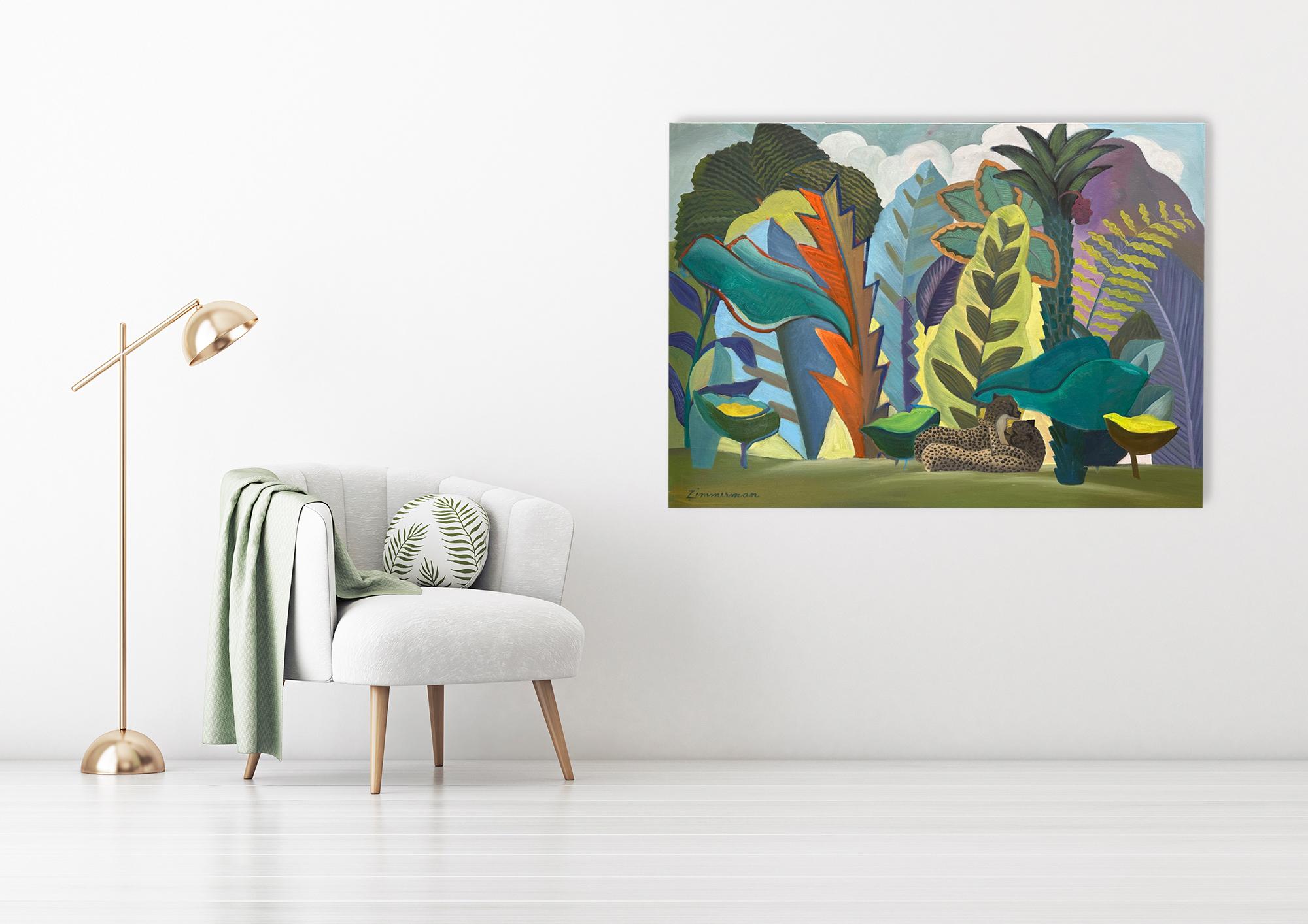 Geparden  „In The Jungle – Wild Cats“, Gemälde von Marc Zimmerman im Angebot 1