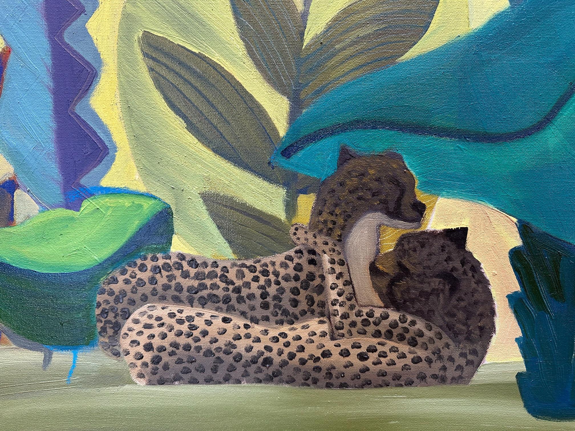 Geparden  „In The Jungle – Wild Cats“, Gemälde von Marc Zimmerman im Angebot 3