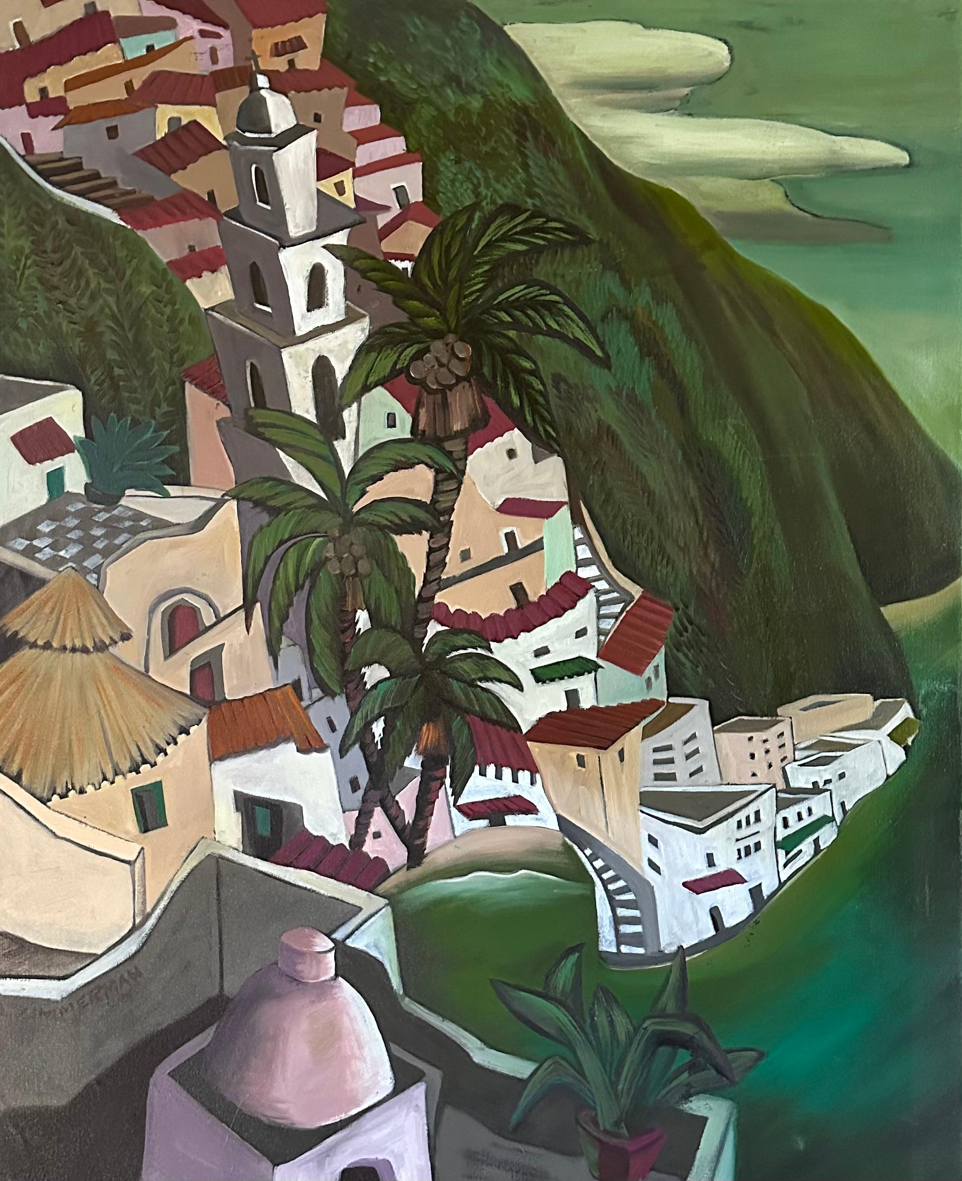 Cascading down to the violet sea, the colorful village nestles peaceably in tropical splendor.

Climbing Village - Landscape Painting - Oil on Canvas By Marc Zimmerman

This masterpiece is exhibited in the Zimmerman Gallery, Carmel CA.


Marc