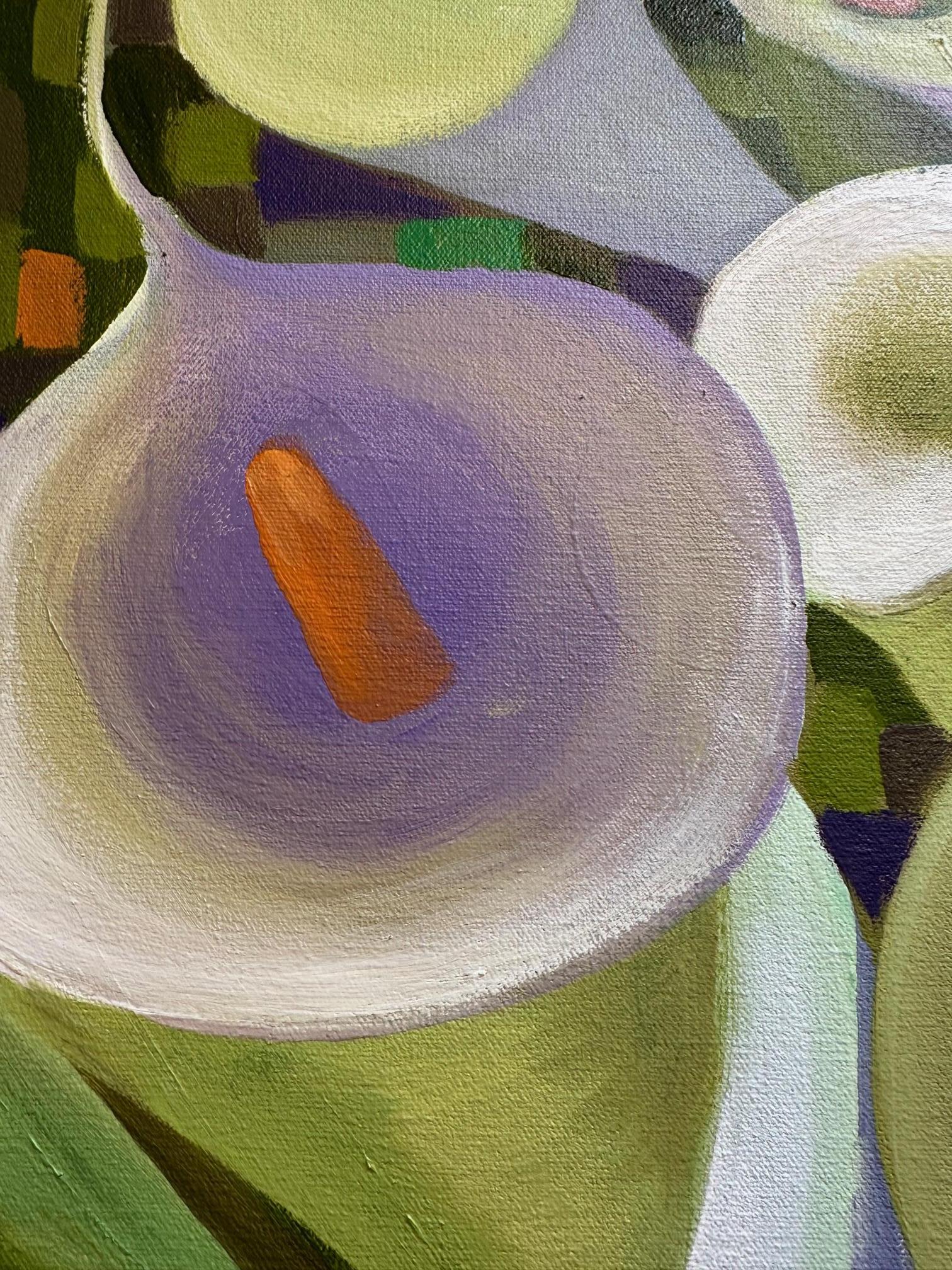 Contenida, pero en expansión' - Flores de lirio cala -  Marc Zimmerman en venta 3