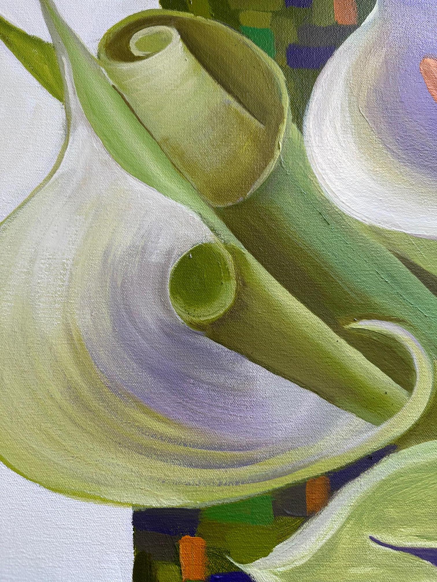 Contenida, pero en expansión' - Flores de lirio cala -  Marc Zimmerman en venta 4