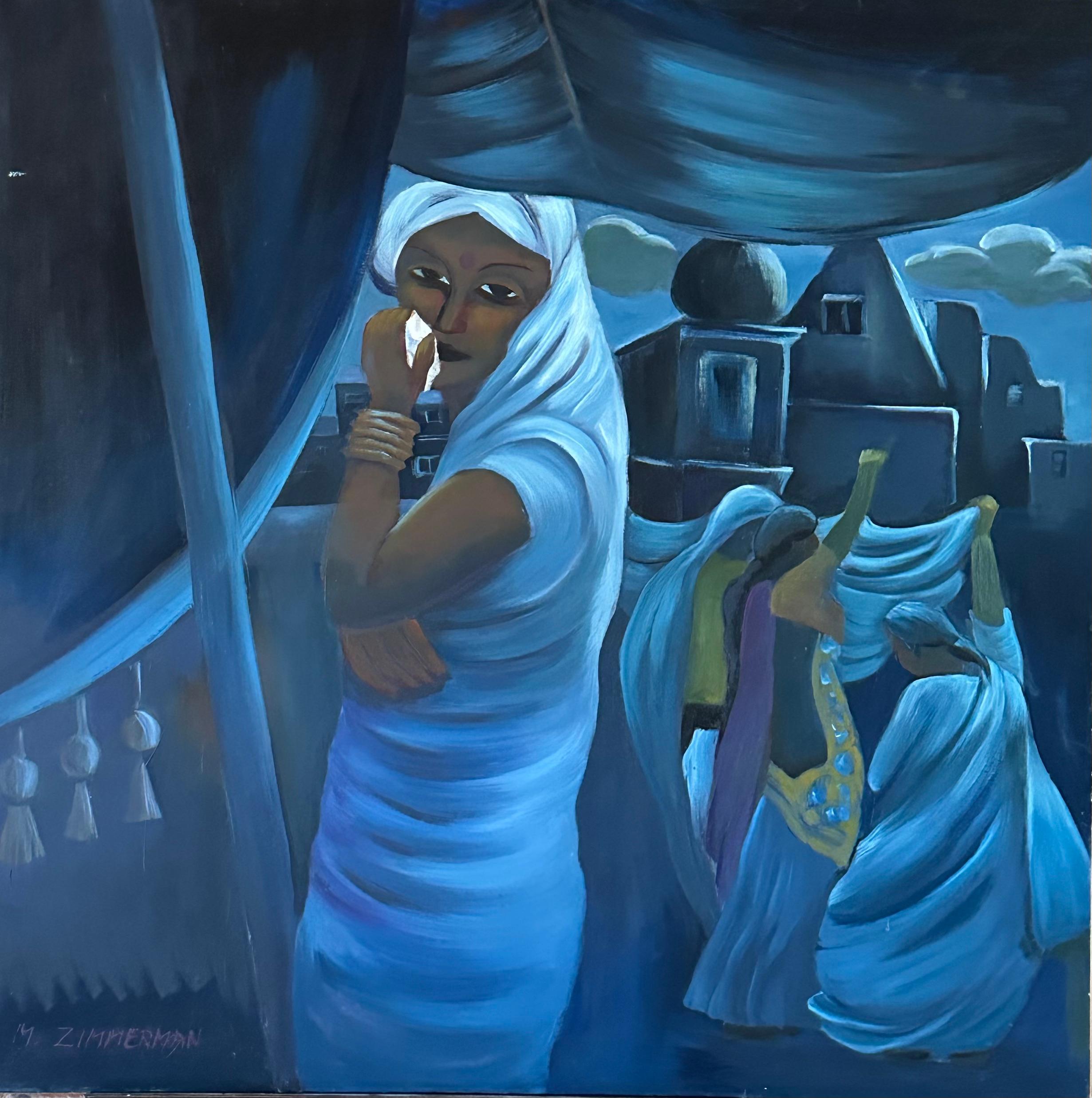 Evening Gaze - Figurative Art by Marc Zimmerman

Indian maidens gather together under the full moon.

This masterpiece is exhibited in the Zimmerman Gallery, Carmel CA.

ABOUT THE ARTIST
Marc Zimmerman is a visionary artist whose creations embody a