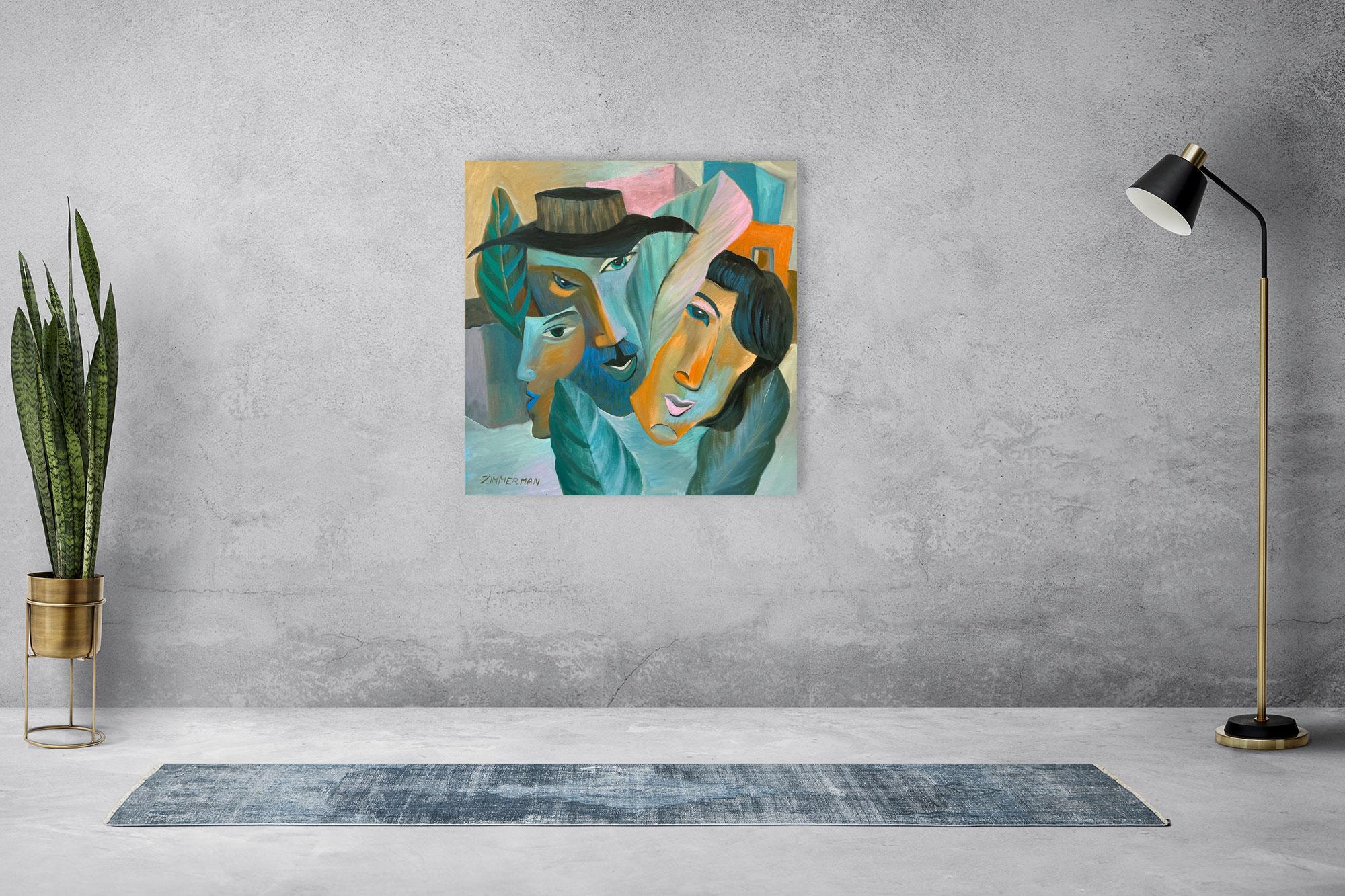 Peinture de visages de Marc Zimmerman en vente 1