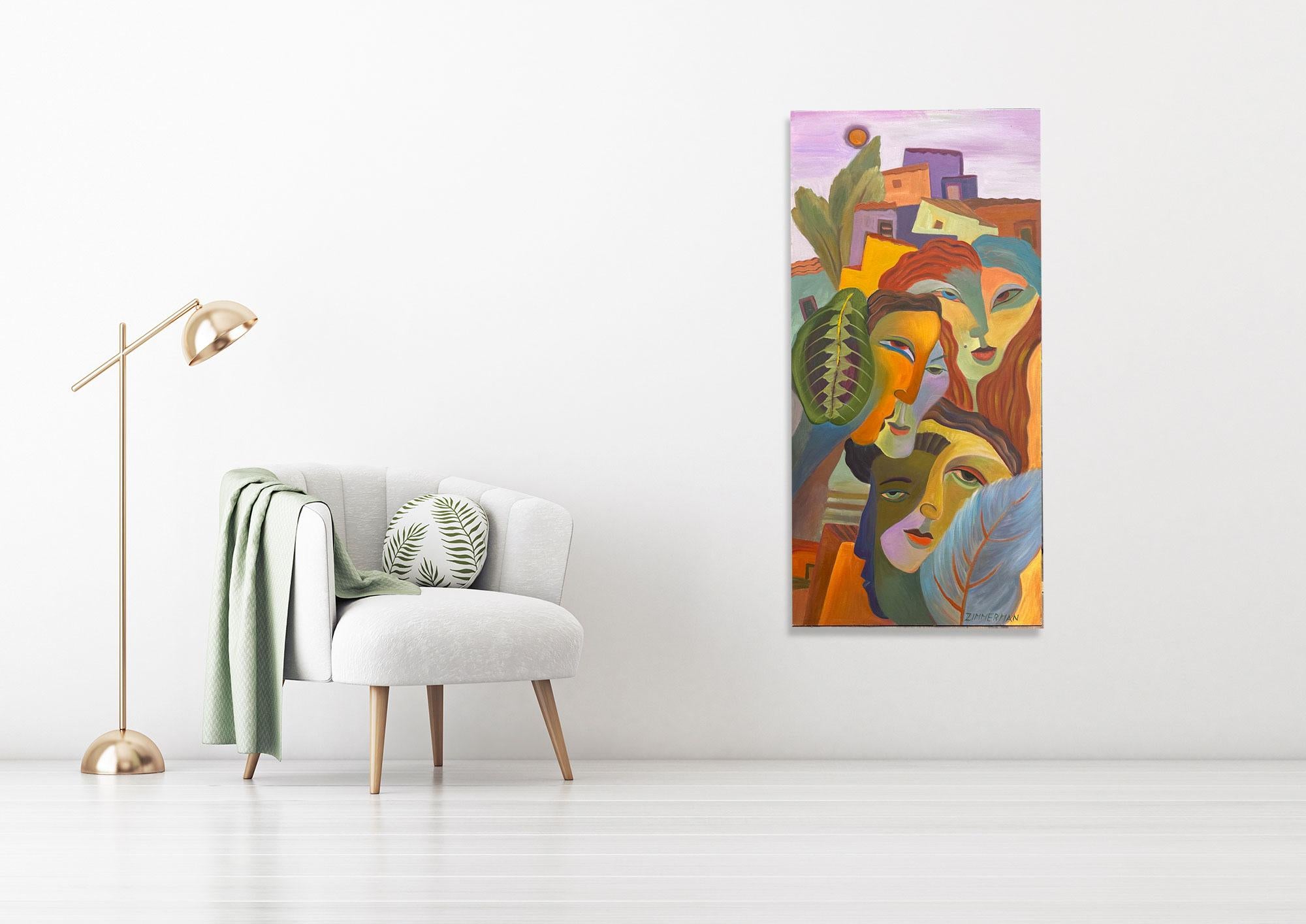 Falling Leaves - Abstract Figurative Art by Marc Zimmerman - Contemporary For Sale 1