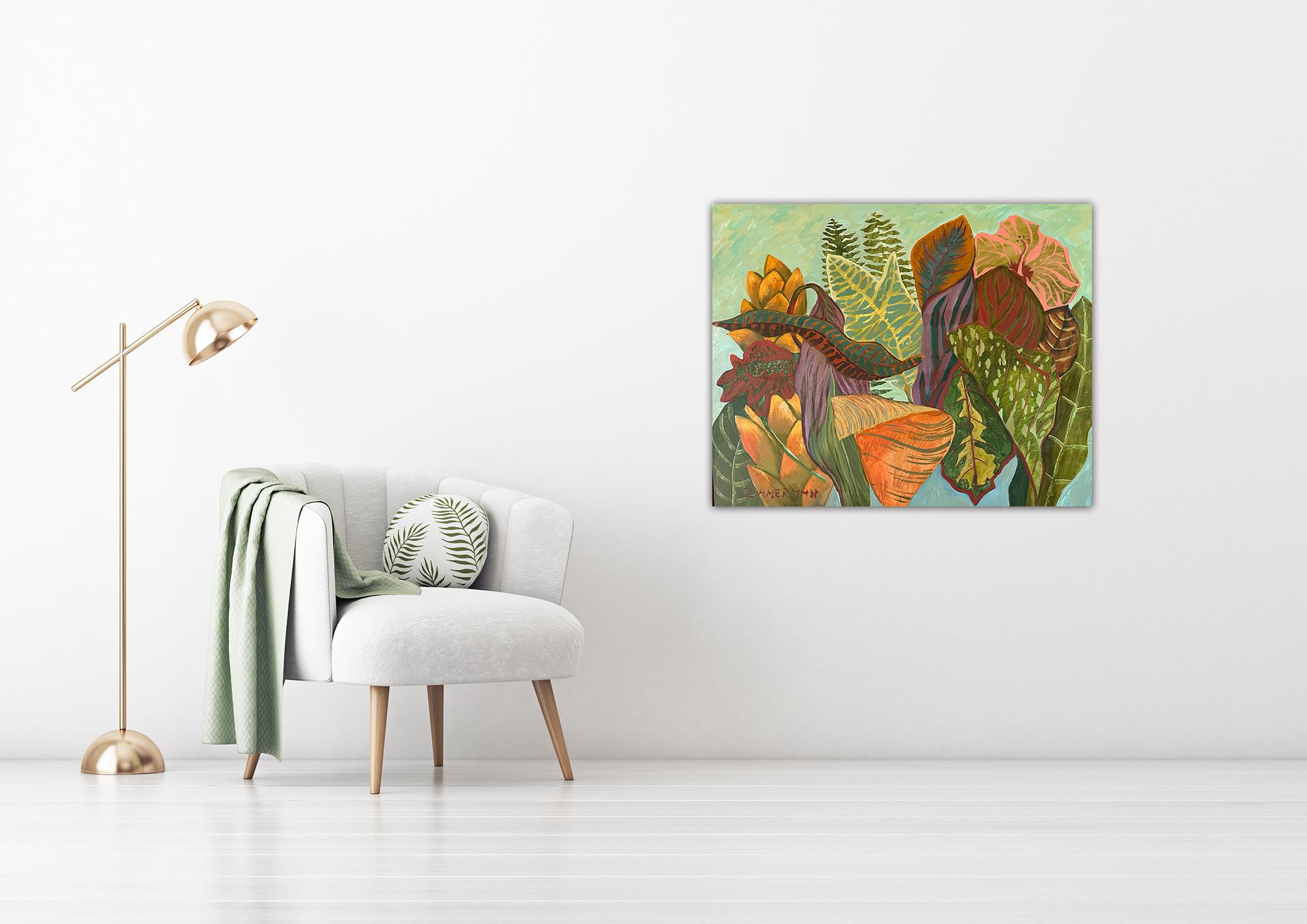 Tissu floral de Marc Zimmerman - Art contemporain en vente 1
