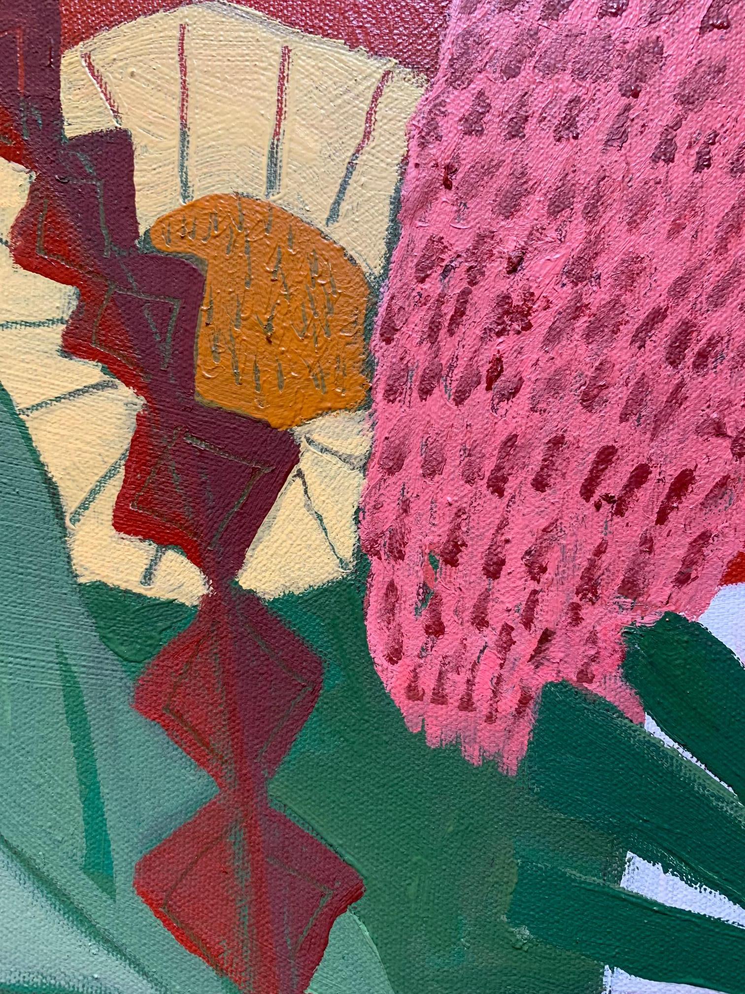 Floral Invention #4 – Ölgemälde auf Leinwand von Marc Zimmerman im Angebot 3