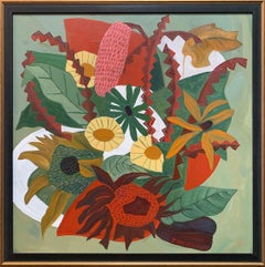 Invention florale n°4 - Peinture sur toile - Oil sur toile de Marc Zimmerman