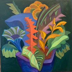 Invenzione floreale #8 - Pittura astratta - Arte moderna di Marc Zimmerman
