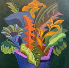 Floral Invention #8 -Oil On Canvas Painting By Marc Zimmerman
