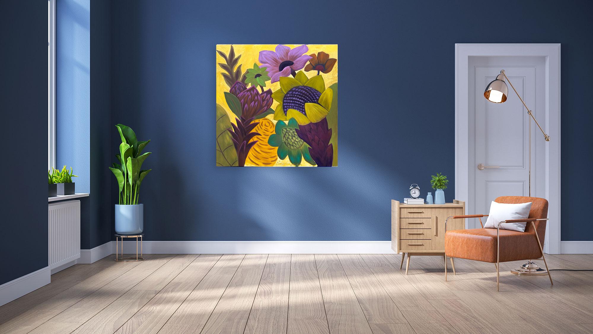 Serenata floral - Cuadro de flores de Marc Zimmerman - Arte de bodegón en venta 2
