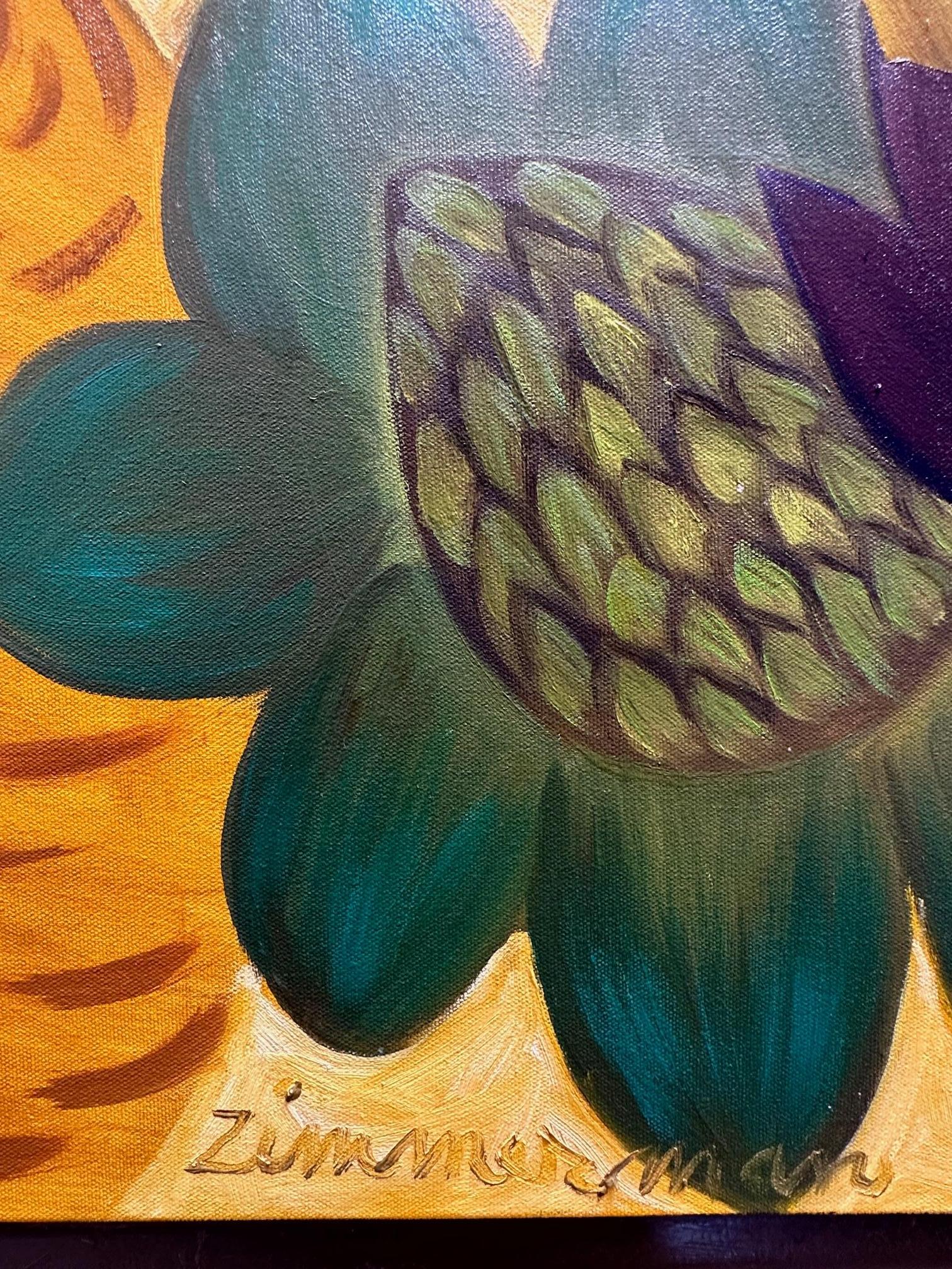 Serenata floral - Cuadro de flores de Marc Zimmerman - Arte de bodegón en venta 4