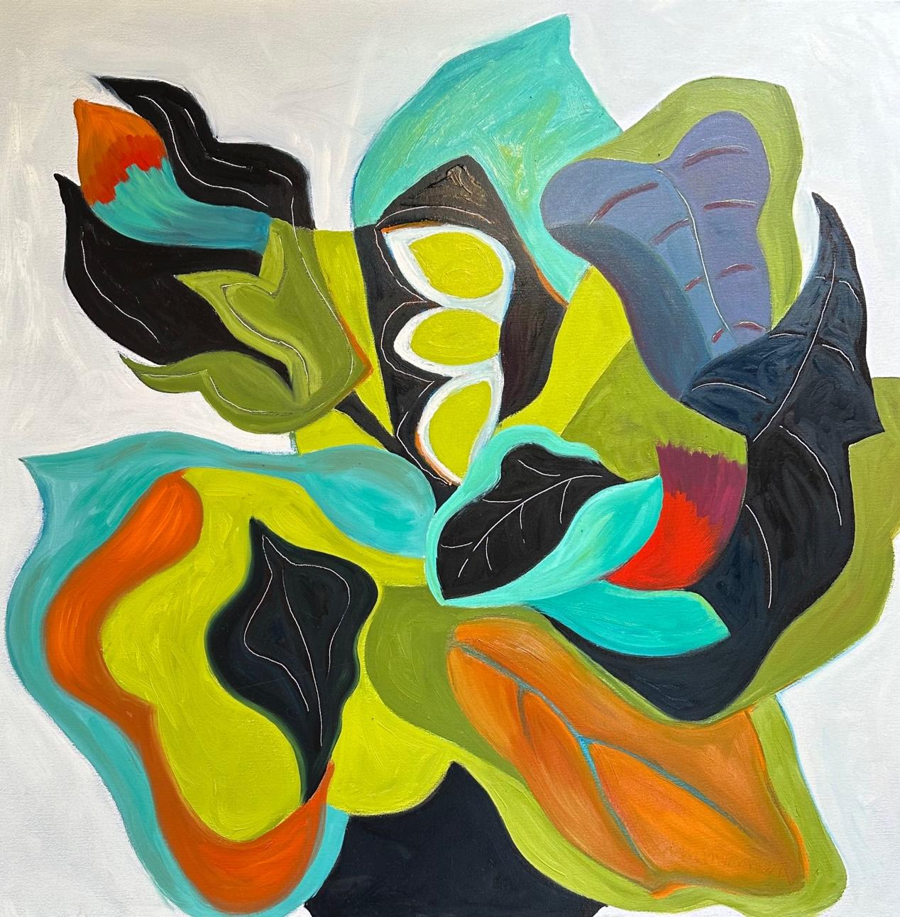 Floral Symphony - Abstract Painting by Marc Zimmerman