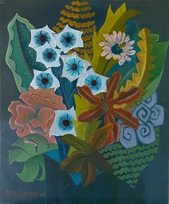 Floral With Honey Bee- Still Life Flowers Painting by Marc Zimmerman