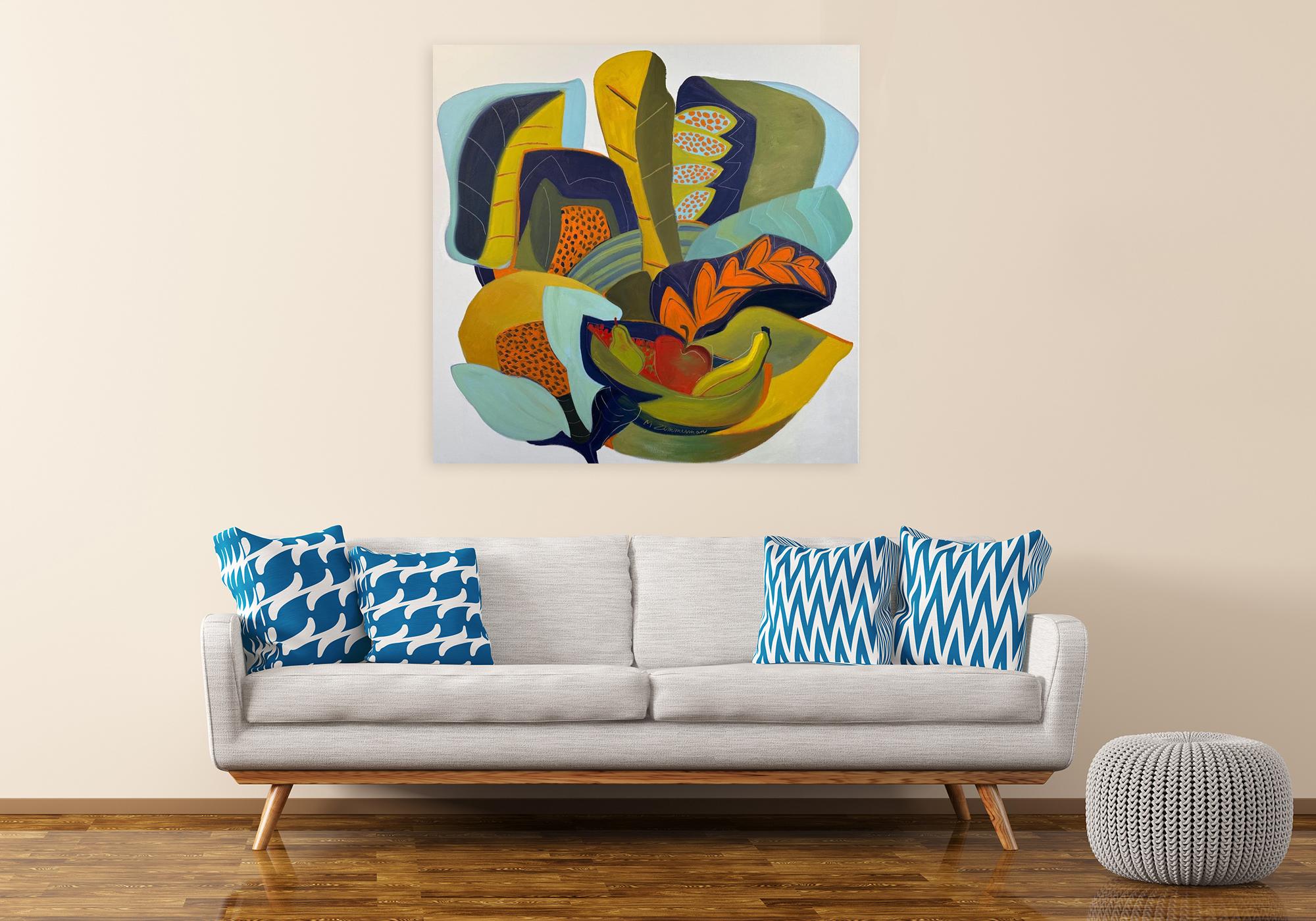 Florals and Fruits- Abstract Painting By Marc Zimmerman For Sale 1