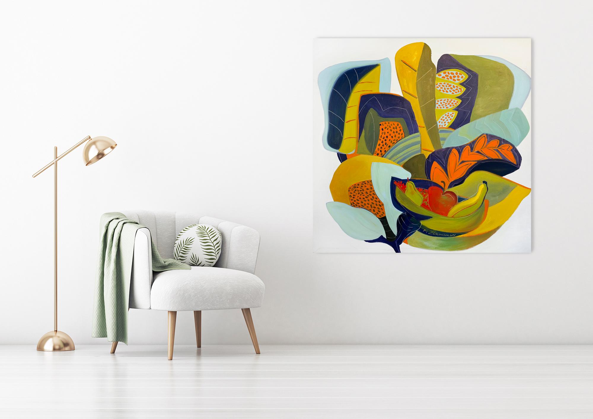 Florals and Fruits - Abstract Painting By Marc Zimmerman For Sale 1
