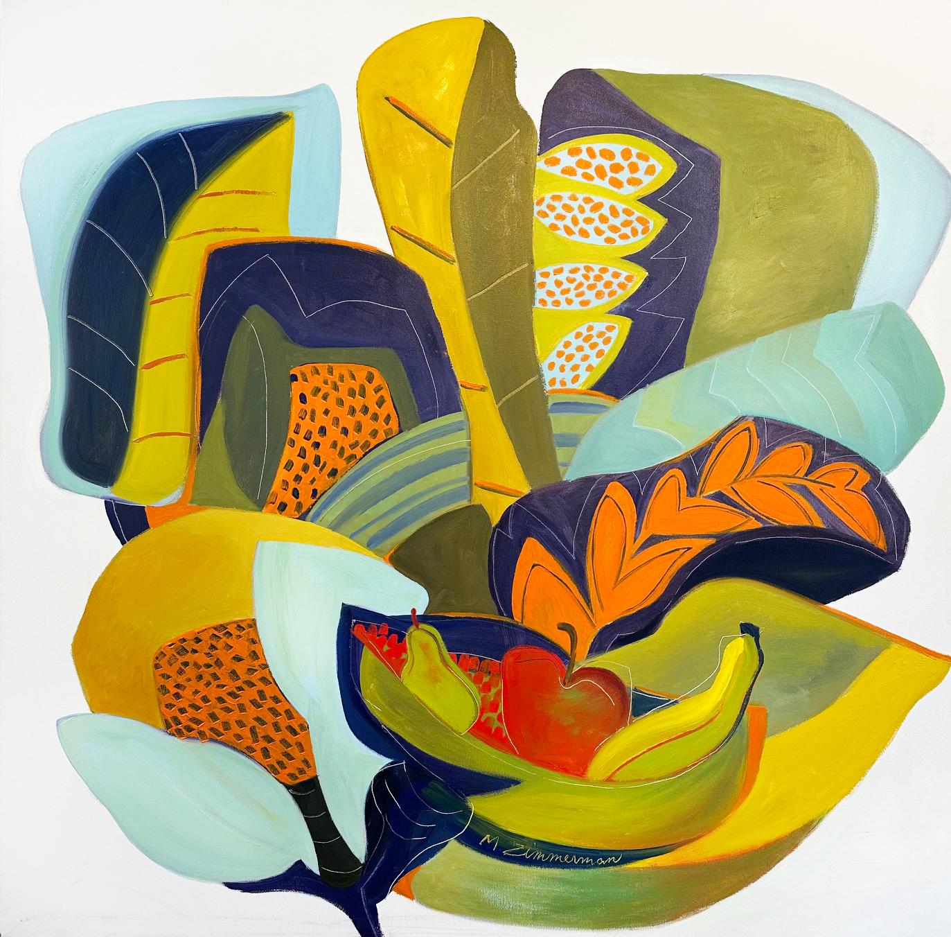 Florals and Fruits - Abstract Painting By Marc Zimmerman