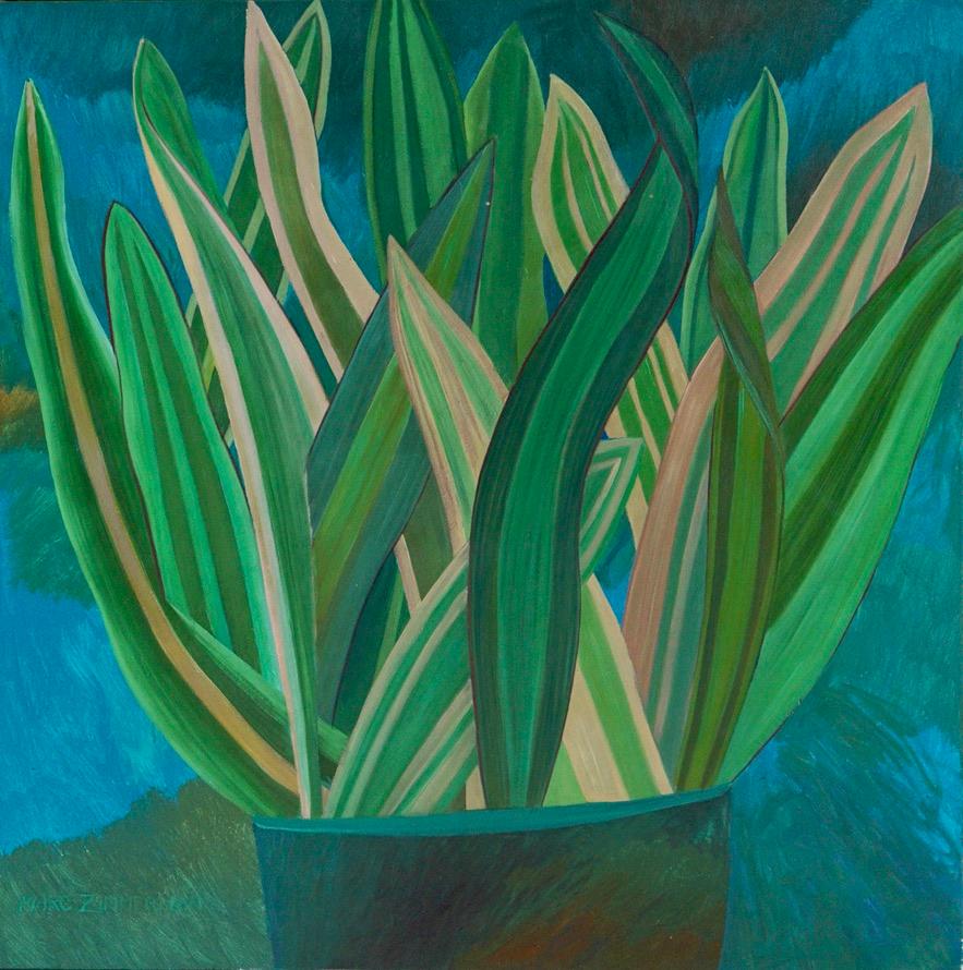Le erbe a foglia larga che si intrecciano in un sottile contrasto creano una dichiarazione di colore minimalista ma deliziosa. 

Flow - Dipinti di paesaggi - Arte contemporanea di Marc Zimmerman

Questo capolavoro è esposto nella Zimmerman Gallery,