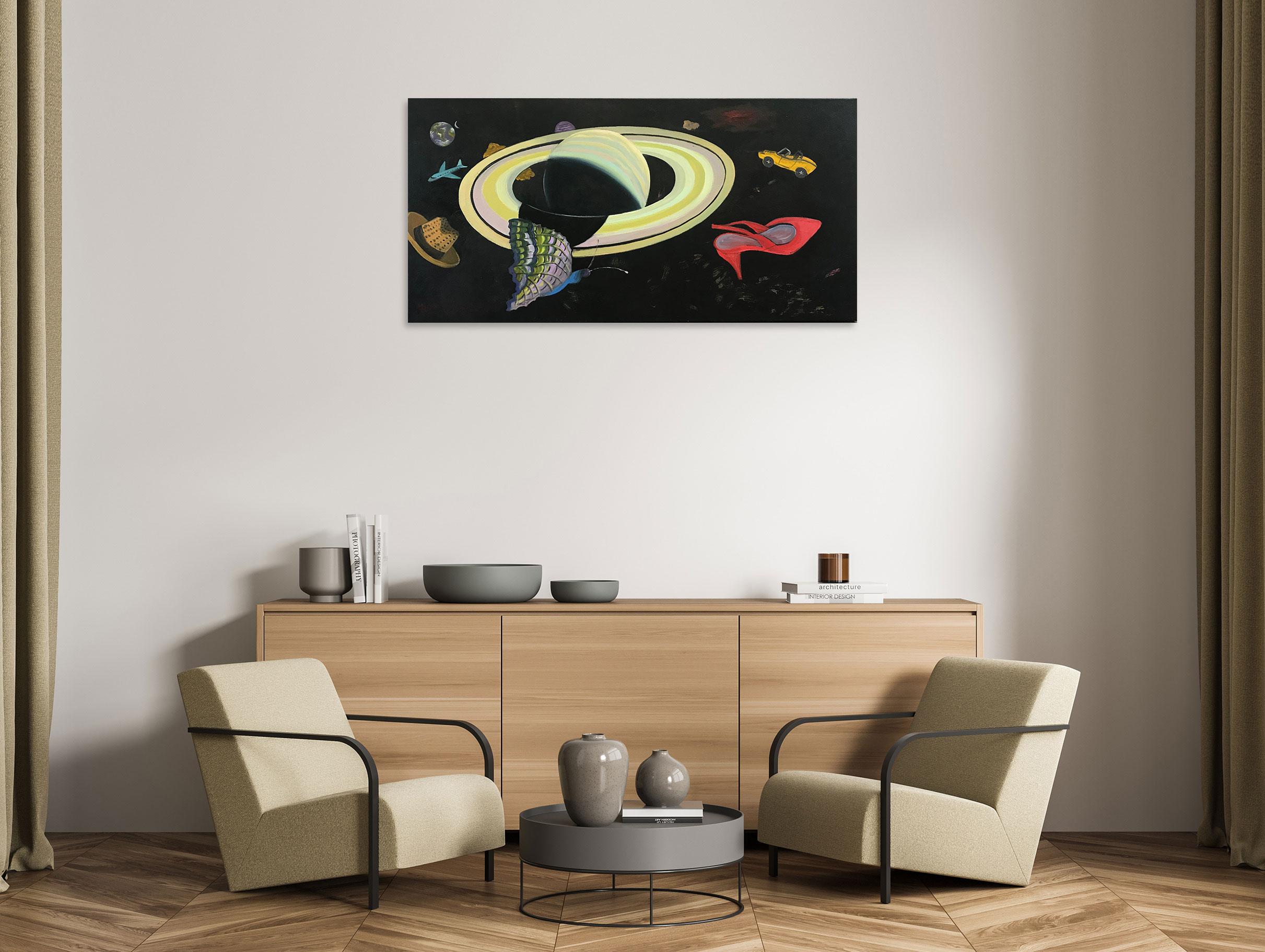 Gravitación - Pintura de una Galaxia Espacial por Marc Zimmerman en venta 1